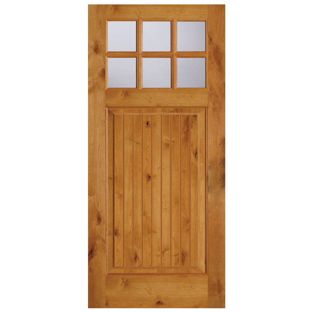 SIMPSON 36-in x 80-in Unfinished Wood Front Door with Clear Glass