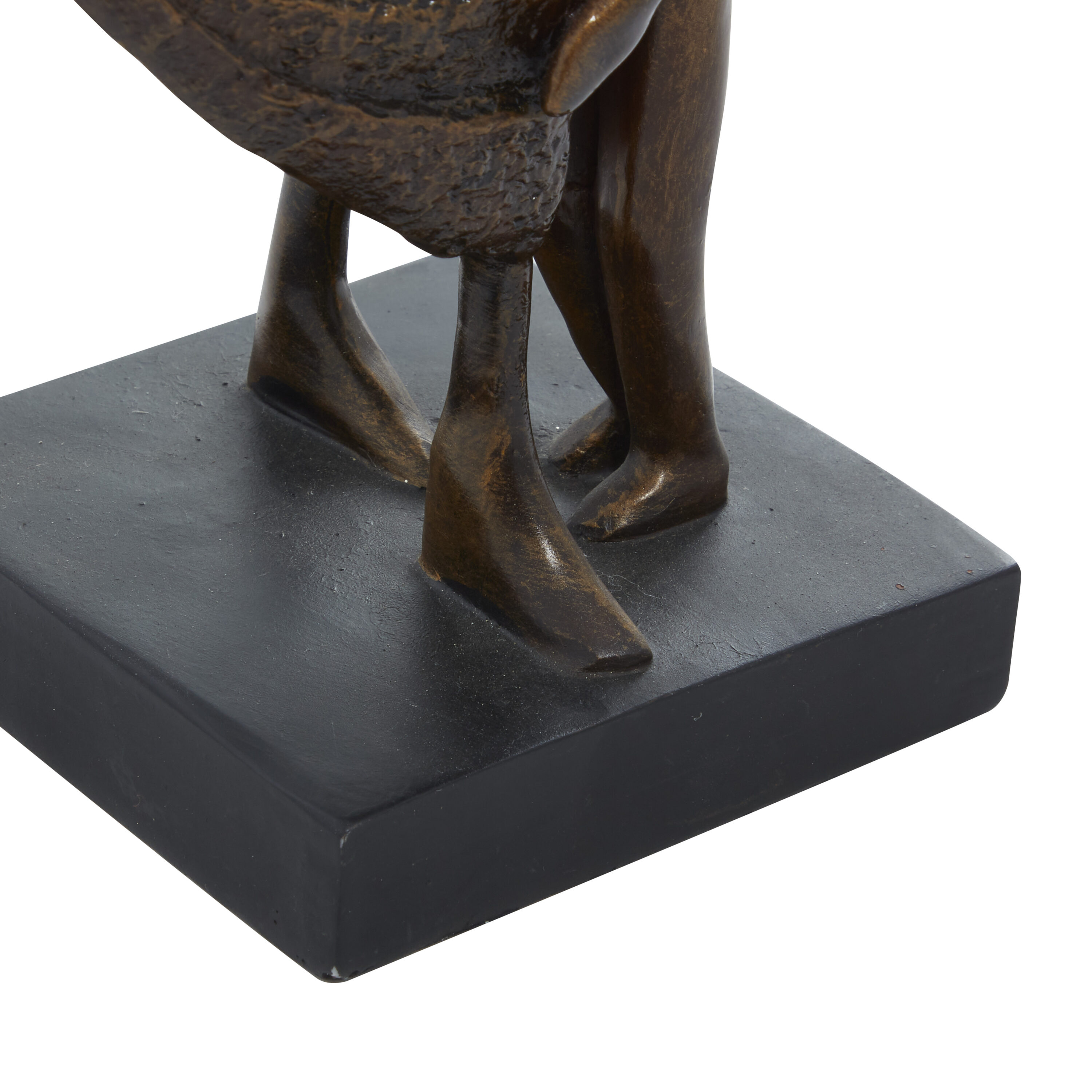 Bronze Family Sculpture with Textured Finish, 15" Tall