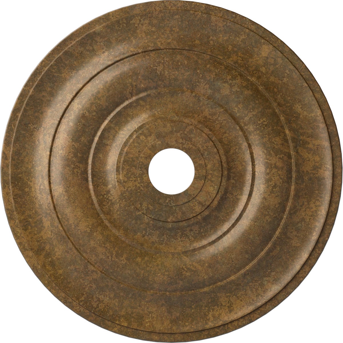 Ekena Millwork CM26JERZS Jefferson 26.5-in W x 26.5-in L Painted Rubbed Bronze Polyurethane Whole Ceiling Medallion