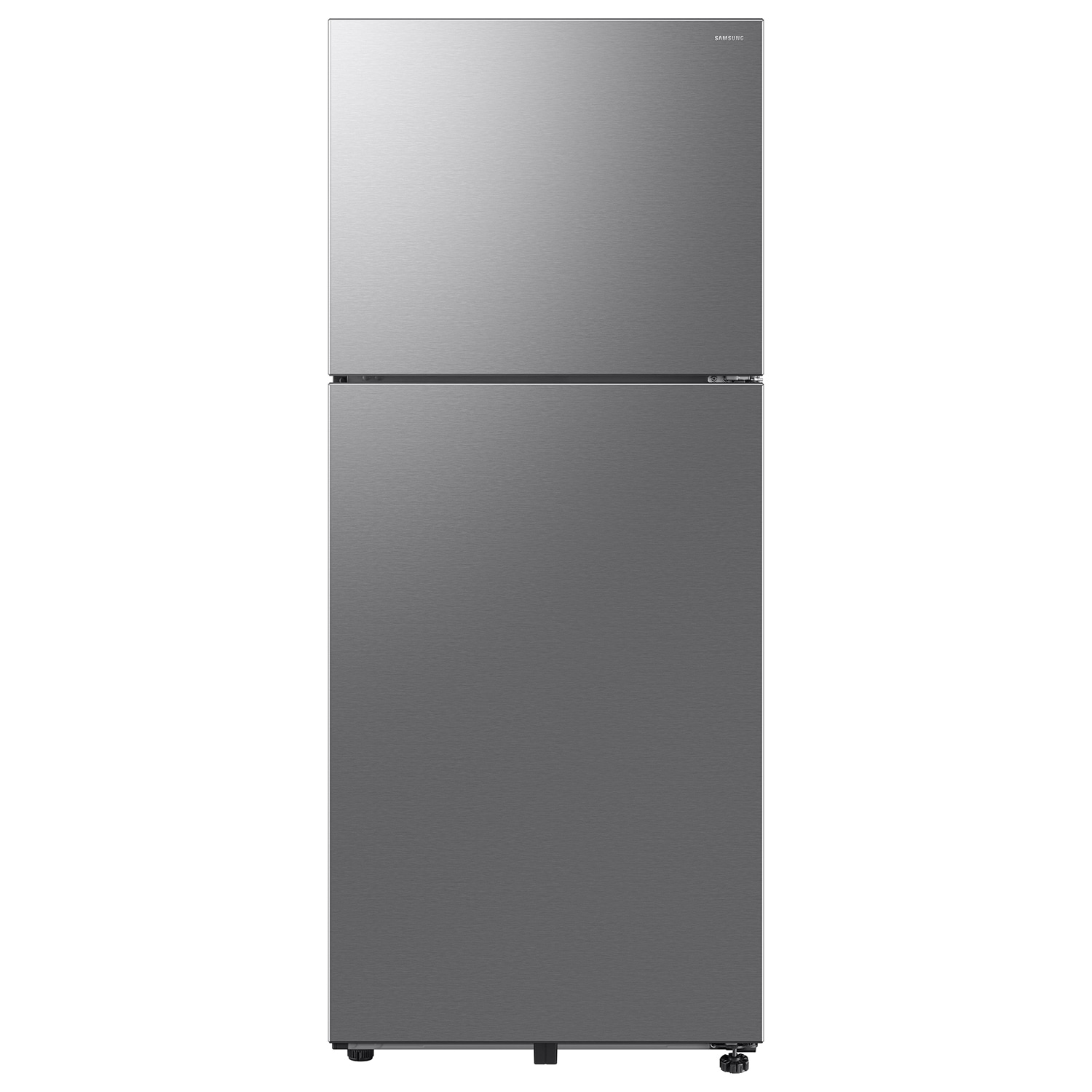 Samsung RT70F18LASR Garage Ready 17.5-cu ft Top-Freezer Refrigerator Smart Compatible with Ice Maker ( Fingerprint Resistant Stainless Steel ) Garage Ready ENERGY STAR Certified