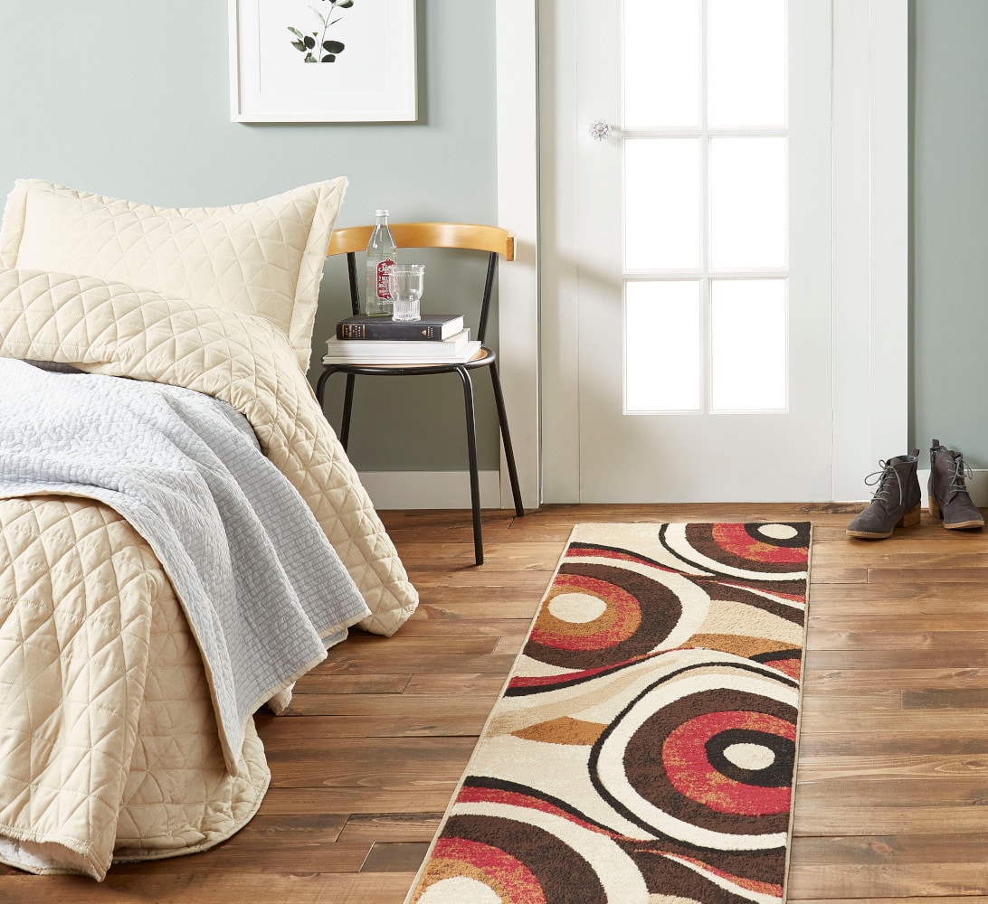Home Dynamix 26RN-HD5382-539 Tribeca Slade 2 x 6 (ft) Loomed Polypropylene Brown/Red Rectangular Indoor Abstract Area rug