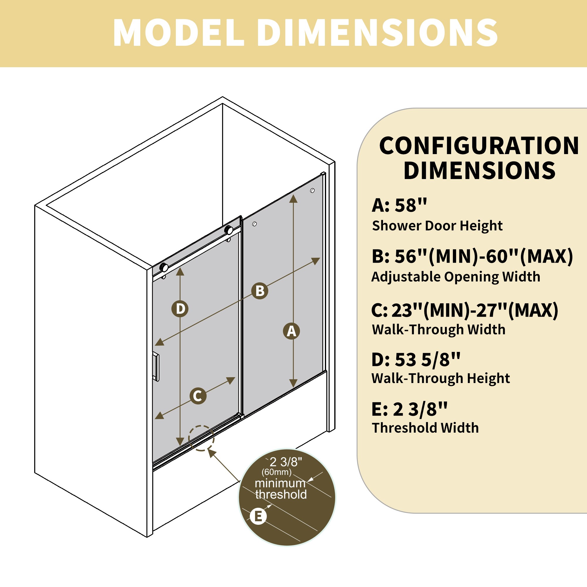 Vanityfus VF22F6058S04CMB Shower-Doors - View #3