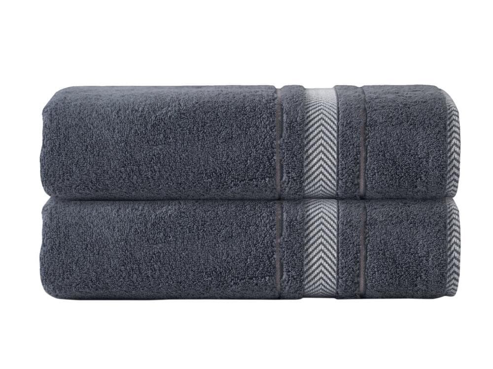 Enchante Home Enchasoft Turkish Cotton 2-pc. Bath Sheets - Anthracite