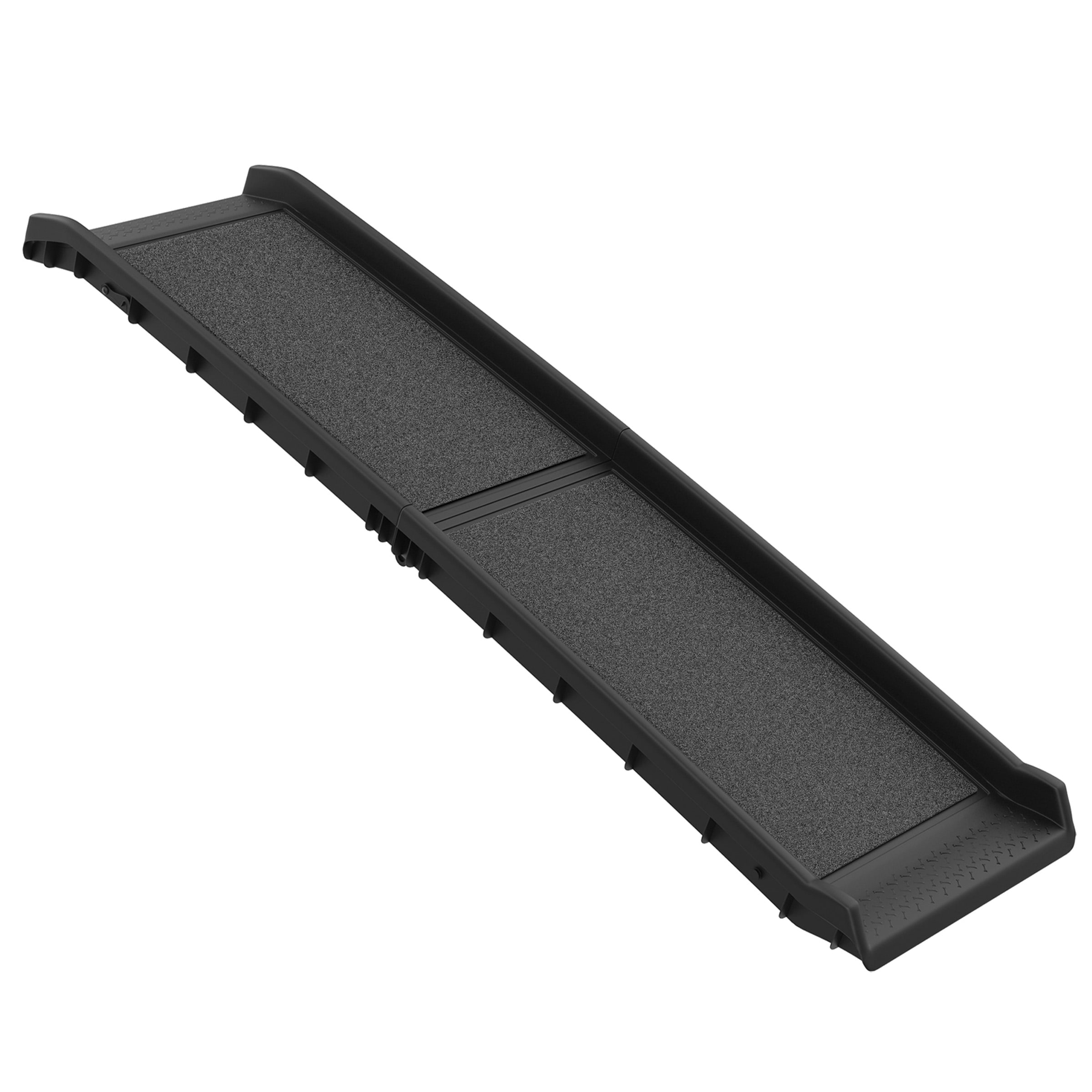 PETMAKER  61-Inch Folding- Nonslip Dog Car Ramp with Raised Sides (Black)