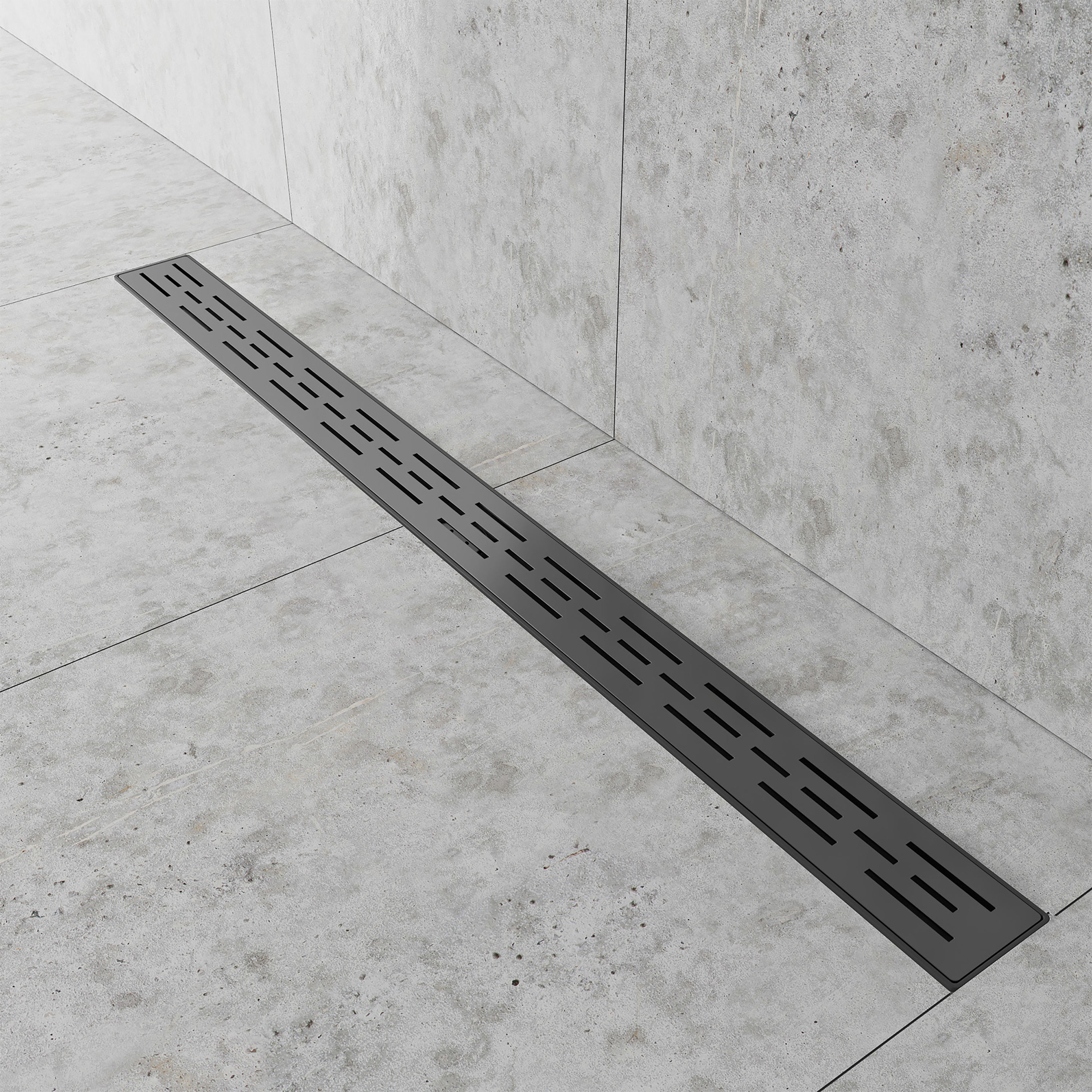 Neodrain 24 Inch Rectangular Linear Shower Drain with Brick Pattern Grate,  Brushed 304 Stainless Steel Bathroom Floor Drain,Shower Floor Drain