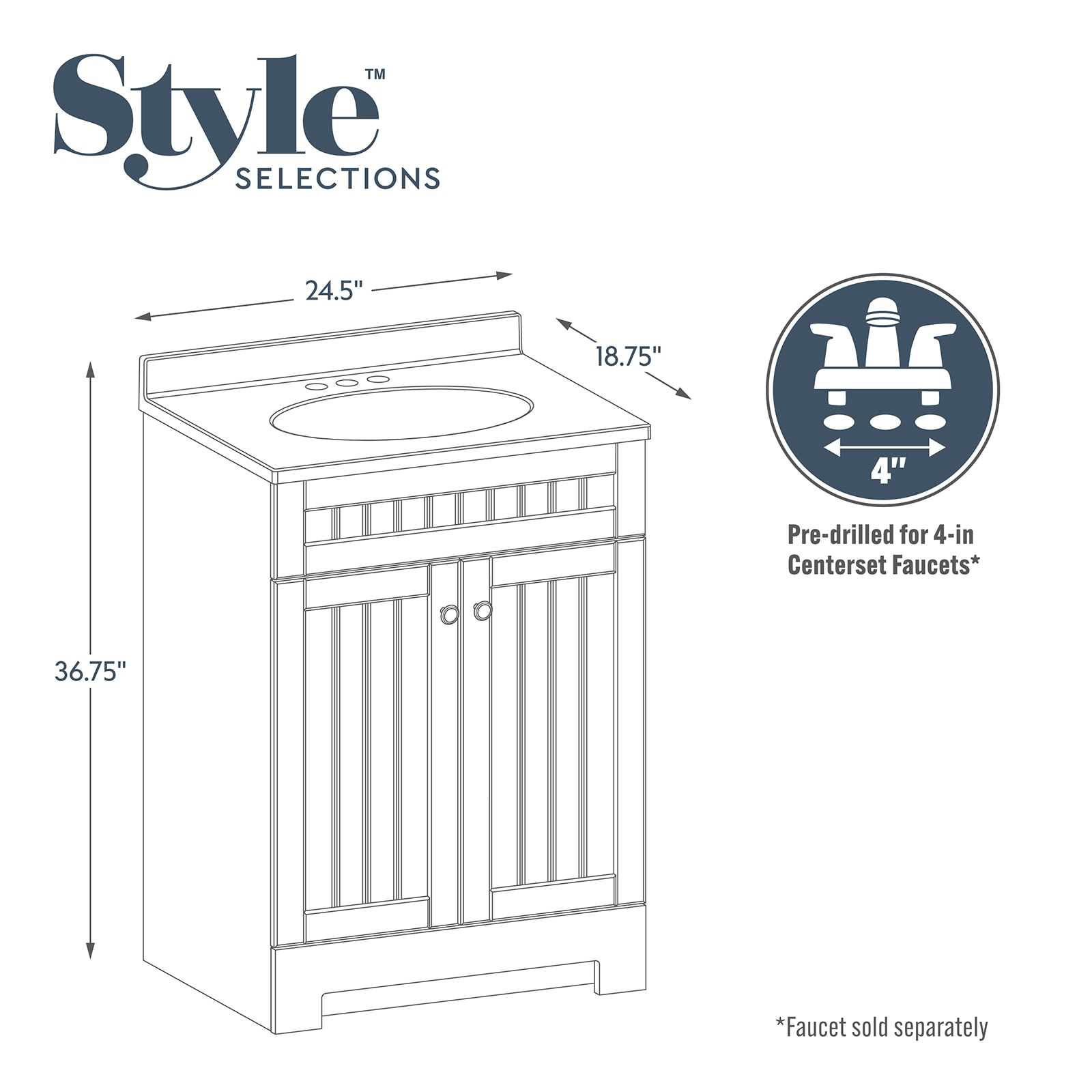 Style Selections C22124-SS Bath-Vanity-Combo - View #4