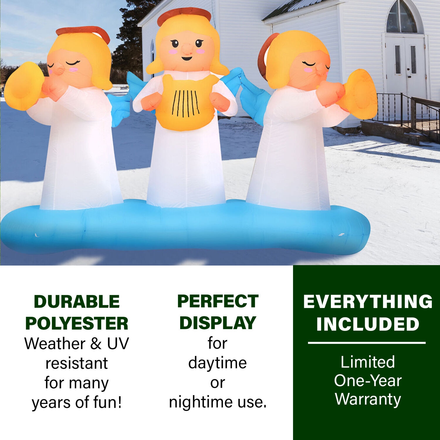 Fraser Hill Farm FHFANGELS081-L Christmas-Inflatables - View #2