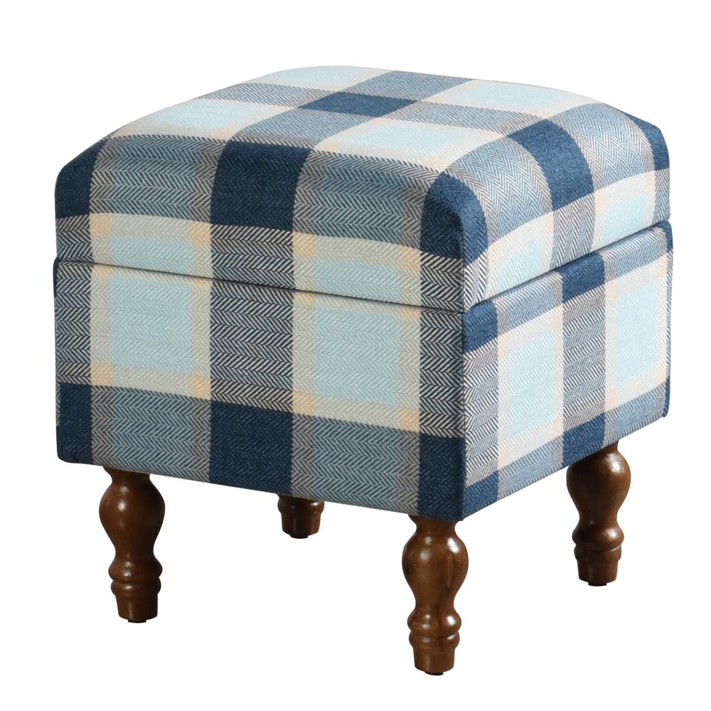 StyleCraft Home Collection AF24894ADS Modern Multi- Color Storage Bench with Storage 16.14-Inches x 16.14-Inches x 18-Inches
