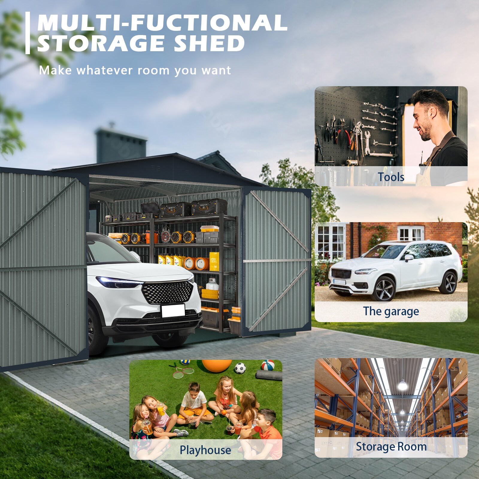 Xspracer ML-OS199WP Metal-Storage-Buildings-Sheds - View #3