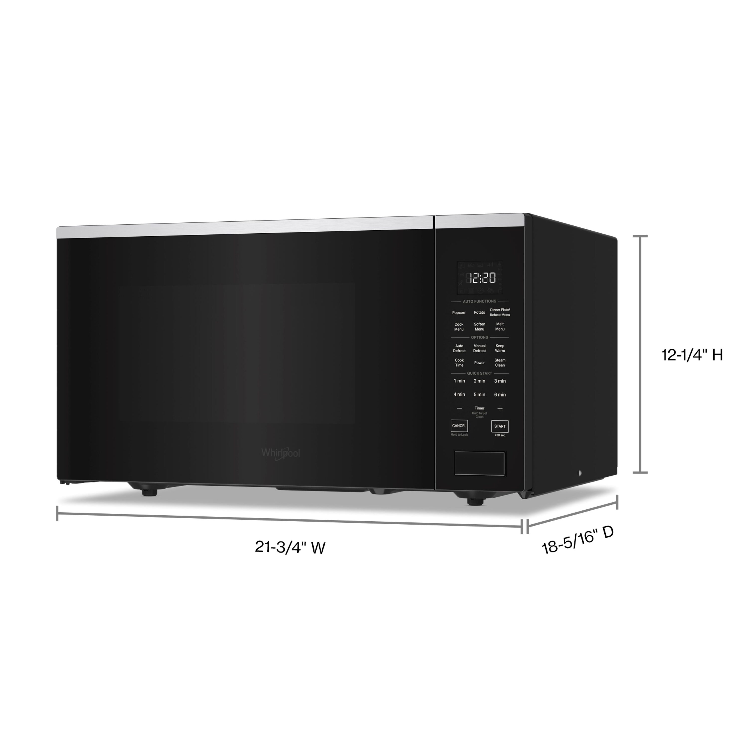 Whirlpool® 0.5 Cu. Ft. Black Countertop Microwave