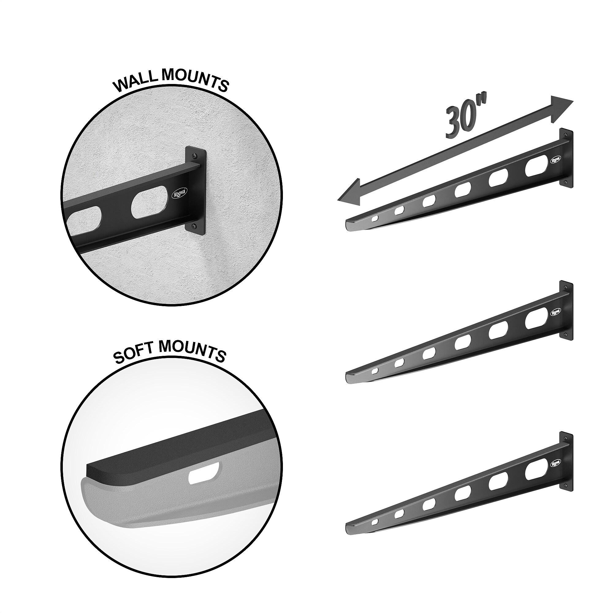 Koova KV-WALL-K4-30 Utility-Hooks-Racks - View #2