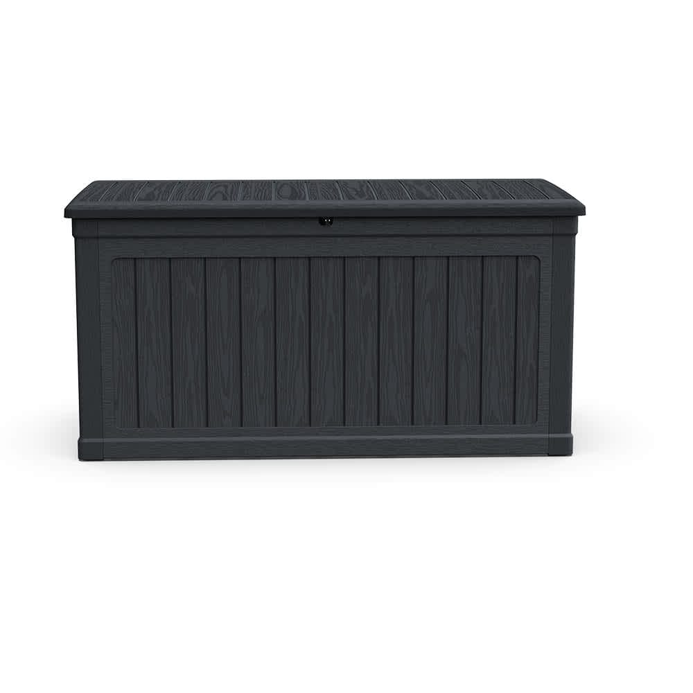 JUJABU DECKBOX-1 Black 230 Large Outdoor Storage XXL Deck Box for Patio Furniture Outdoor Cushions Garden Tools and Sports