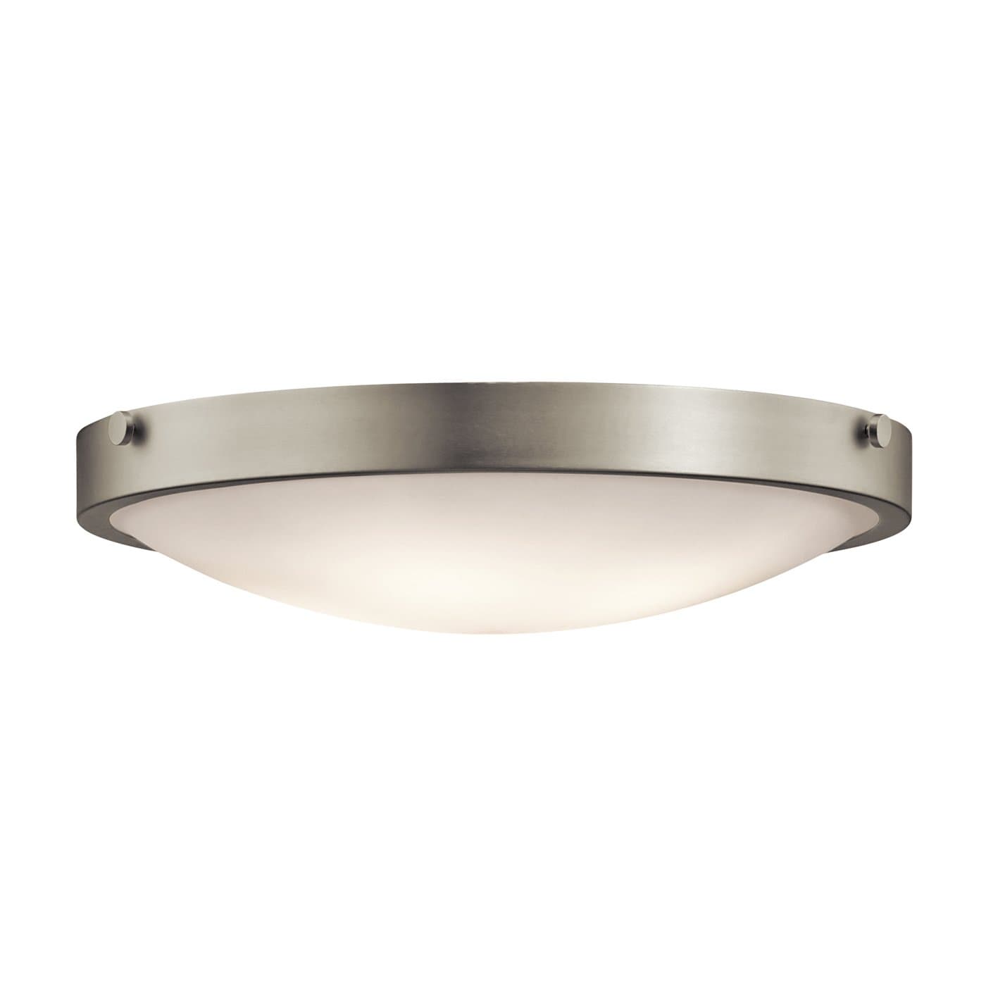 Kichler 42276NI Lytham 1 -Light 20.5-in Brushed Nickel Flush Mount Light