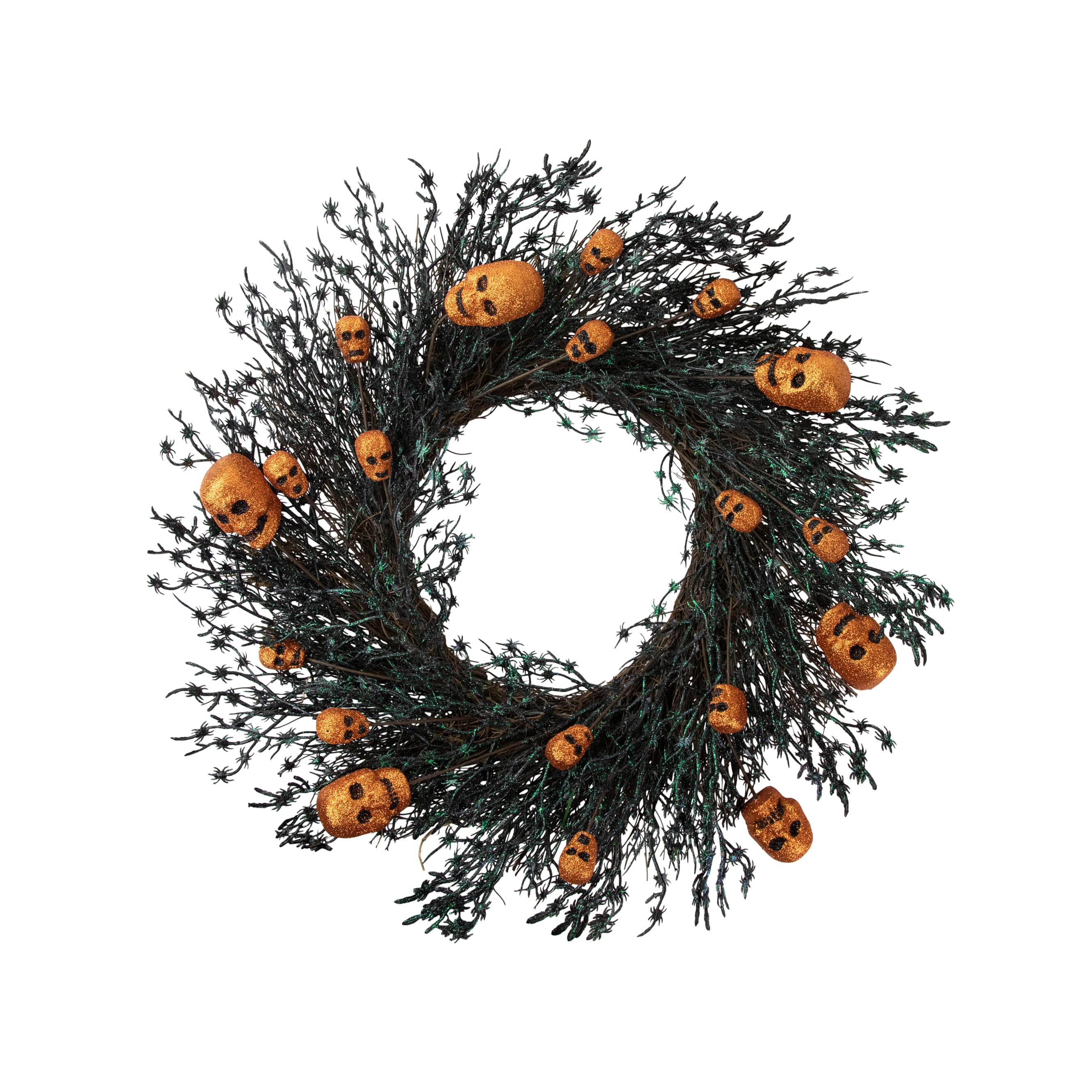 Northlight 35166992 1.83-ft 22-in Black Spider Artificial wreath