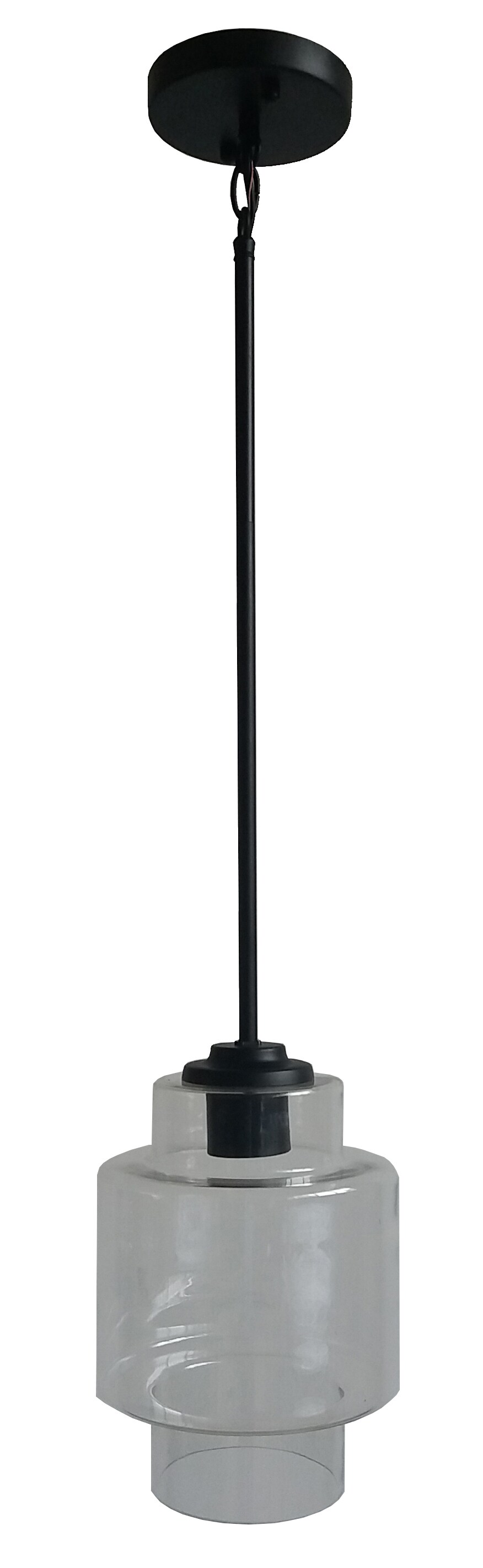 Whitfield Lighting PT96R-1CLBK Joyce Black Transitional Bell Mini Hanging Pendant Light