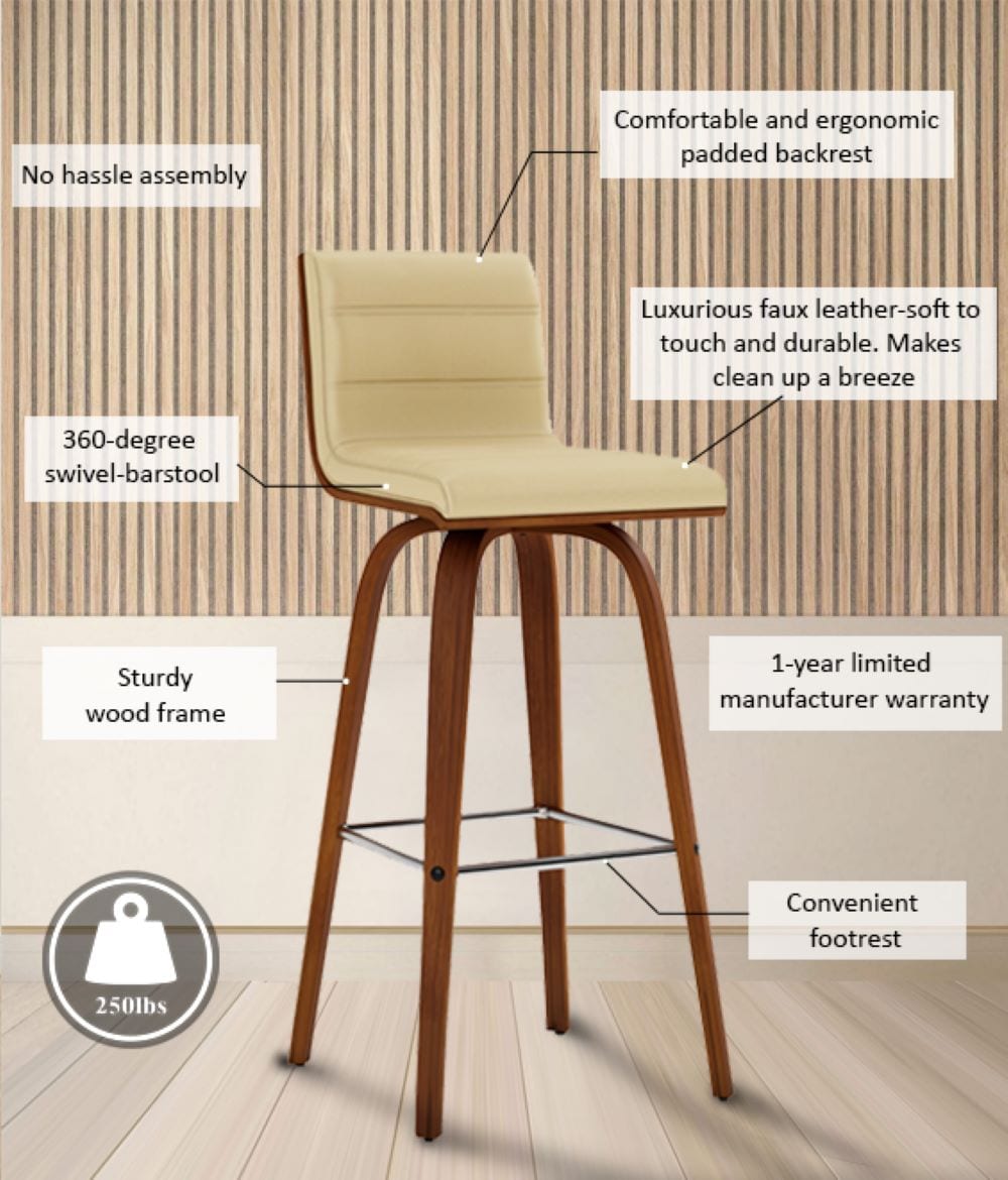 Armen Living LCVIBACRWA30 stools - View #9