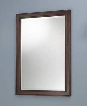 Foremost HANM2432 Hawthorne 23.75-in x 32-in Dark Walnut Bathroom Vanity Mirror