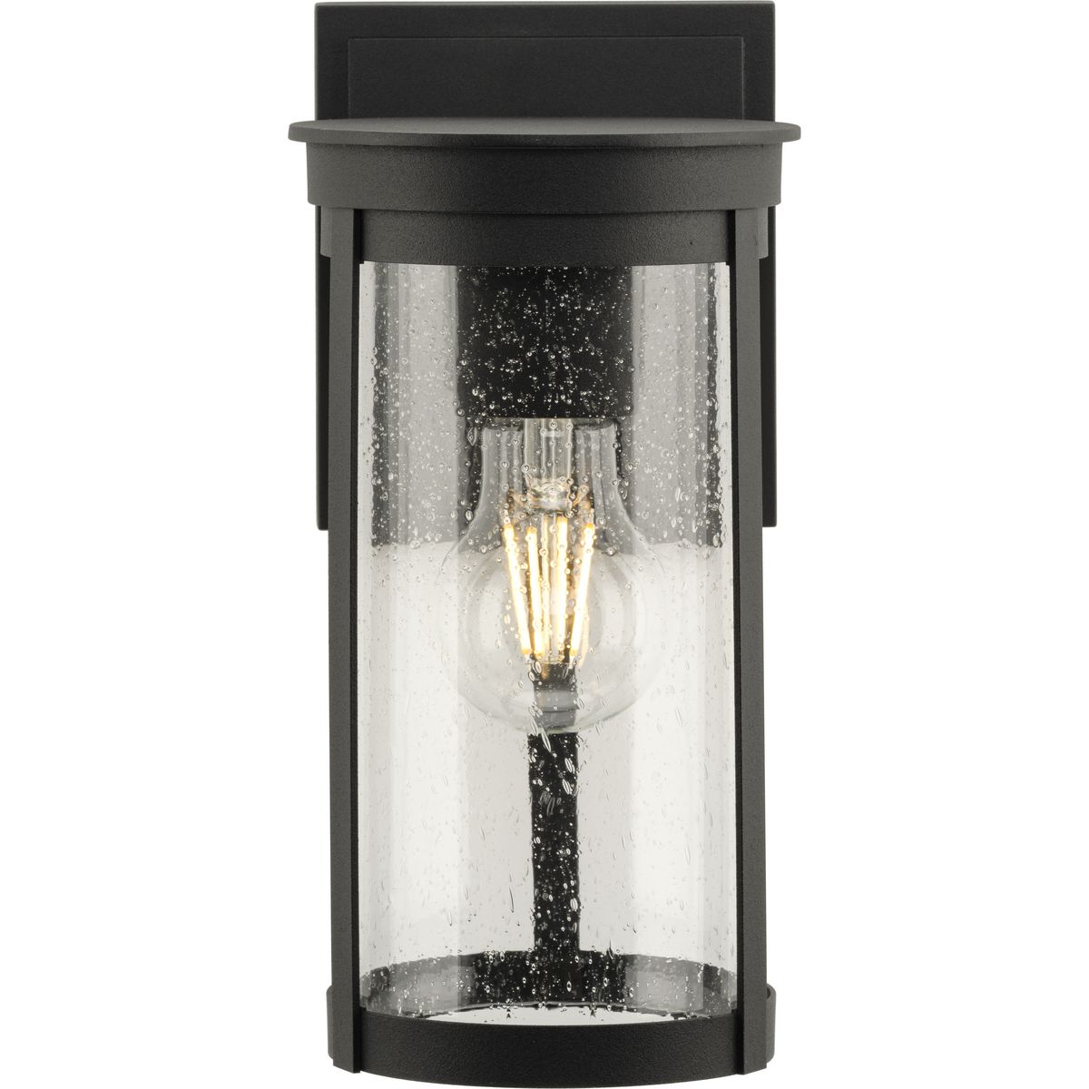 Belden Black Cast Aluminum Outdoor Wall Lantern with Clear Glass