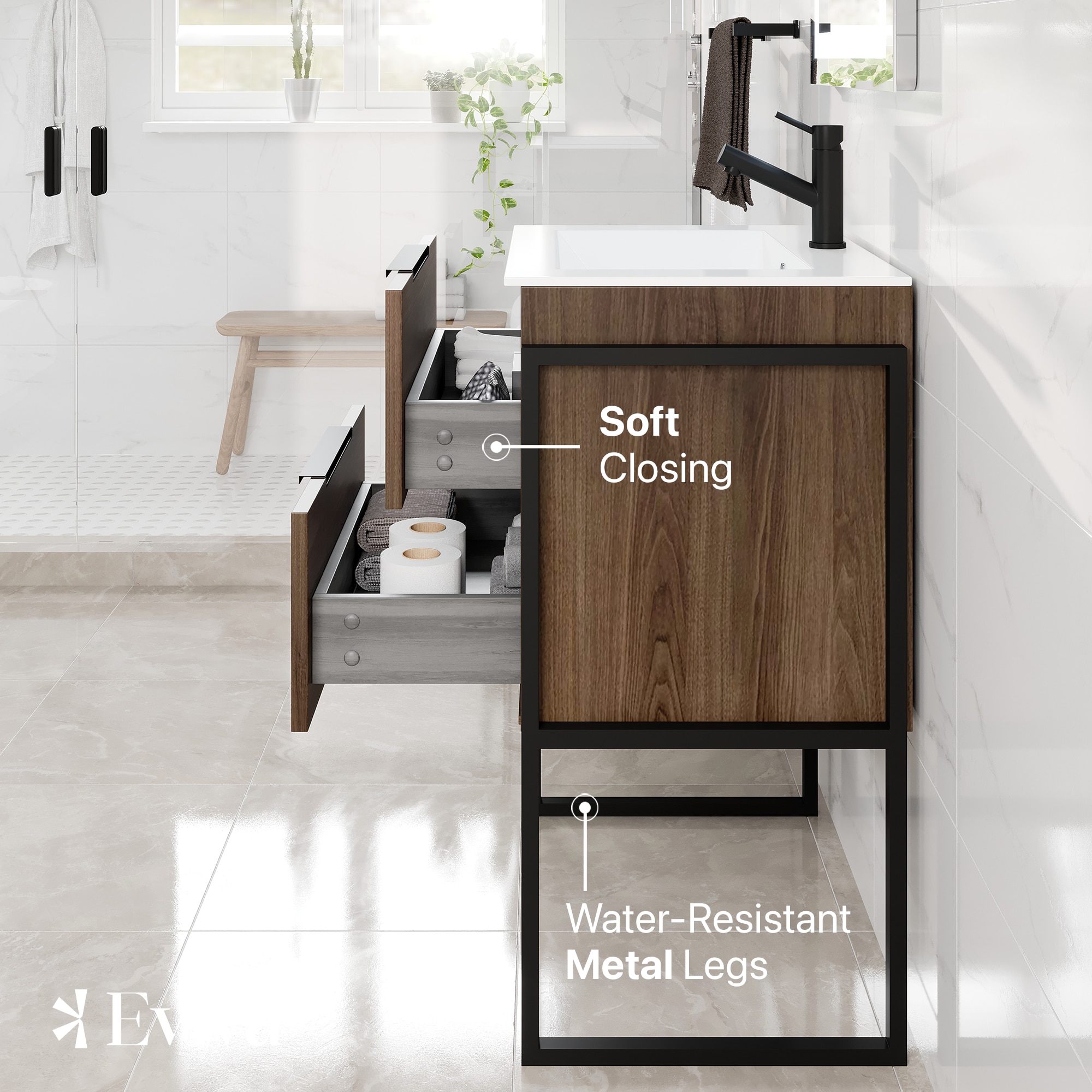 Eviva EVVN523-24DWN/LEGS Bath-Vanity-Combo - View #8