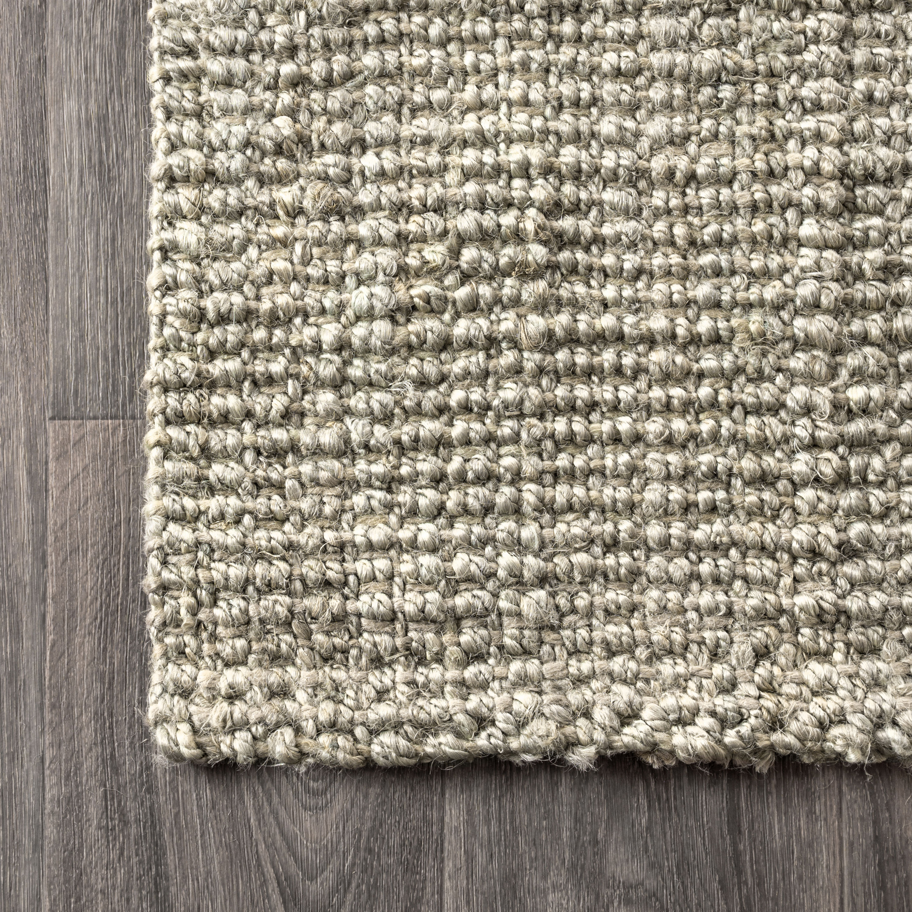 JONATHAN Y 2 X 8 Jute Gray Indoor Solid Bohemian/Eclectic Runner Rug in the  Rugs department at