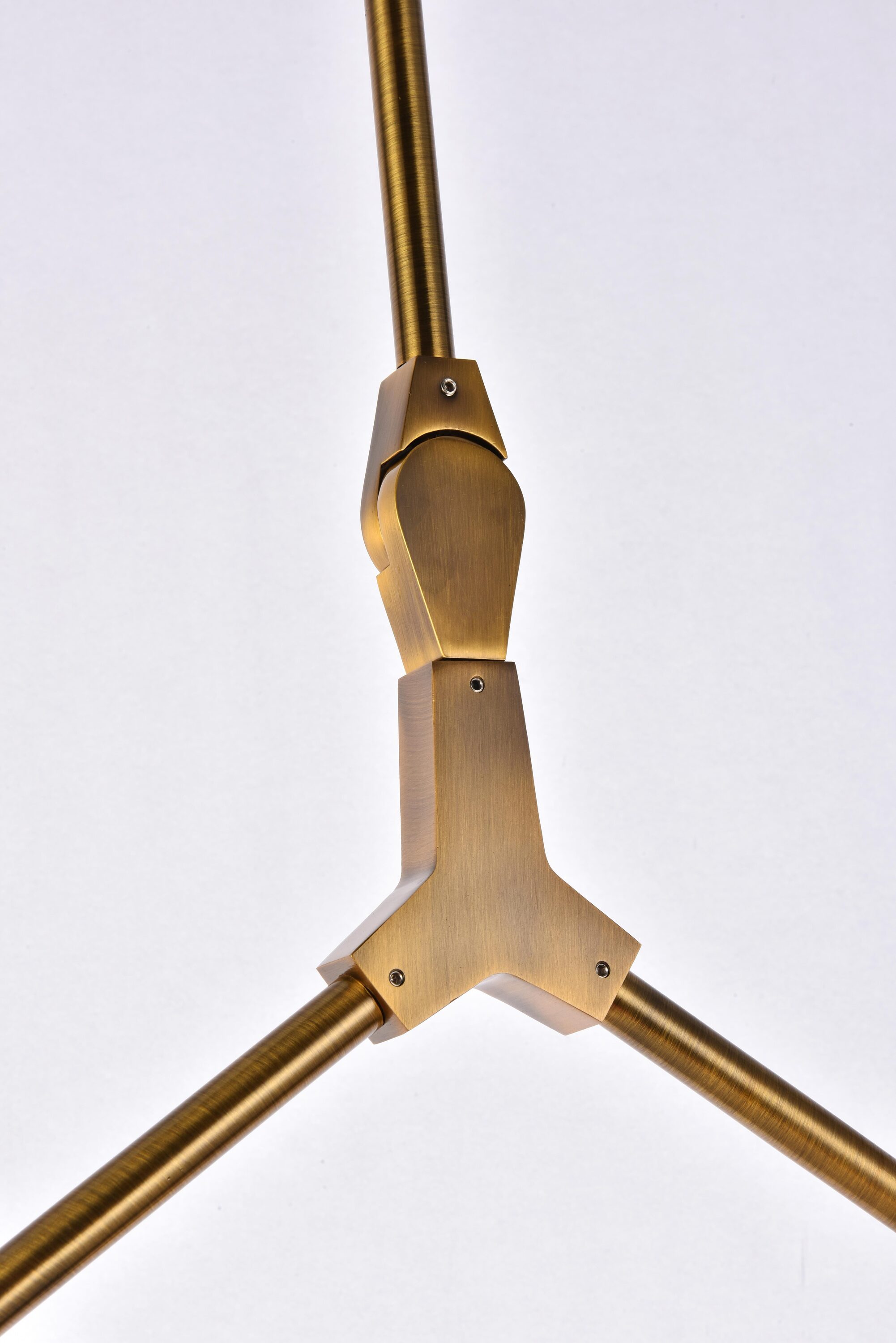 Cavoli Brass and Clear Glass 5-Light Chandelier