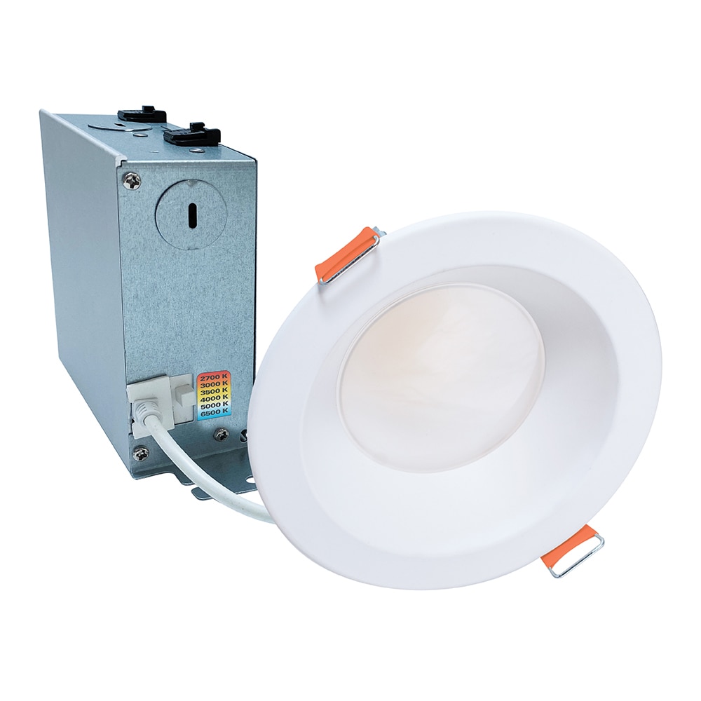 HALO White 6-in 2100-Lumen Switchable White Round Dimmable