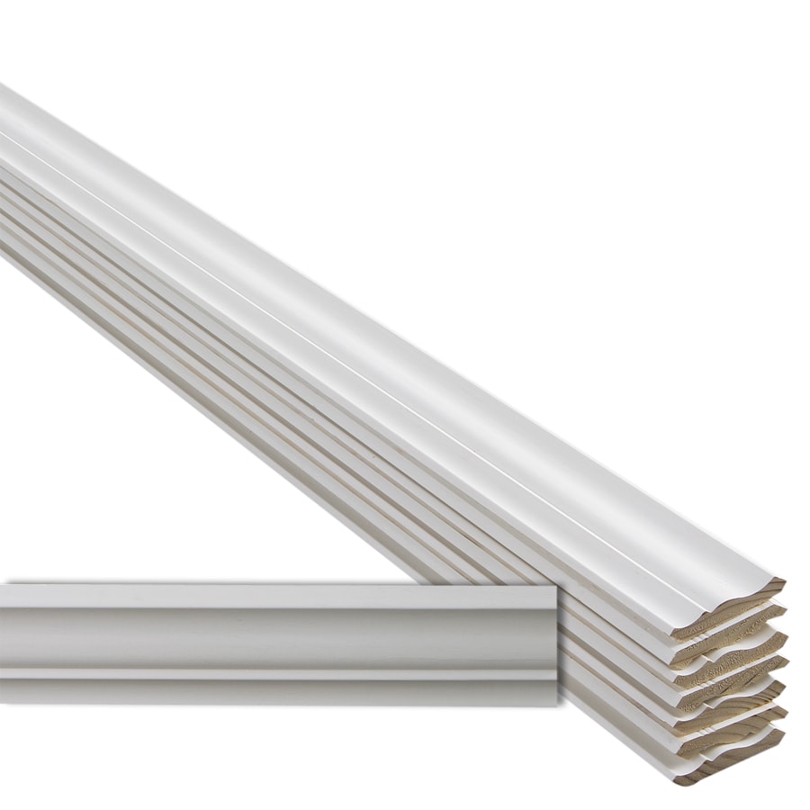 RELIABILT C5112FJPMD 3-1/4-in x 12-ft Pine Primed Wood L 51 Crown Moulding 8 -Pack