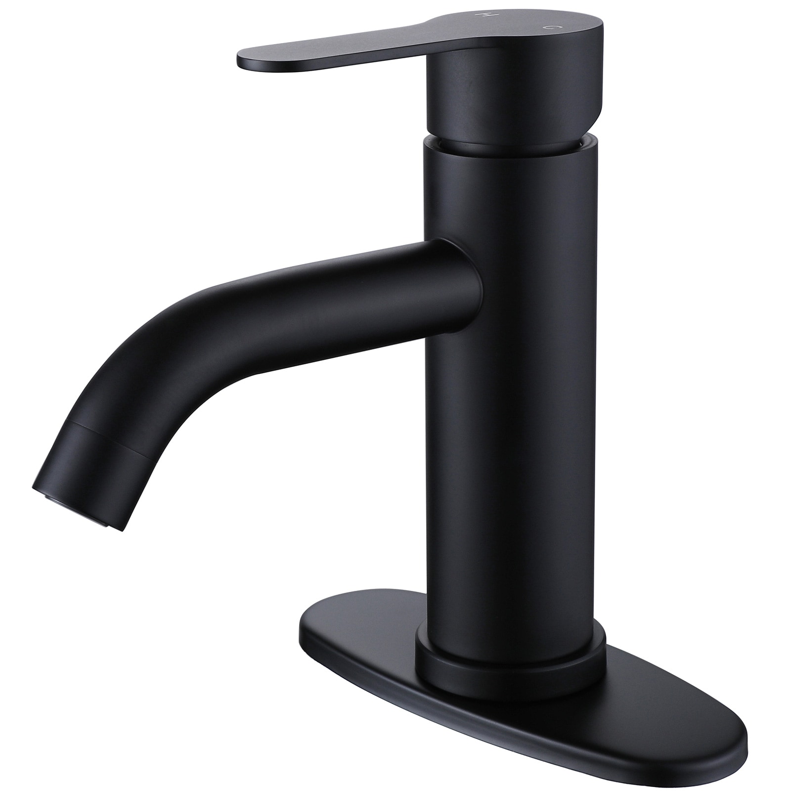 Matte Black Stainless Steel Single-Handle Bathroom Faucet