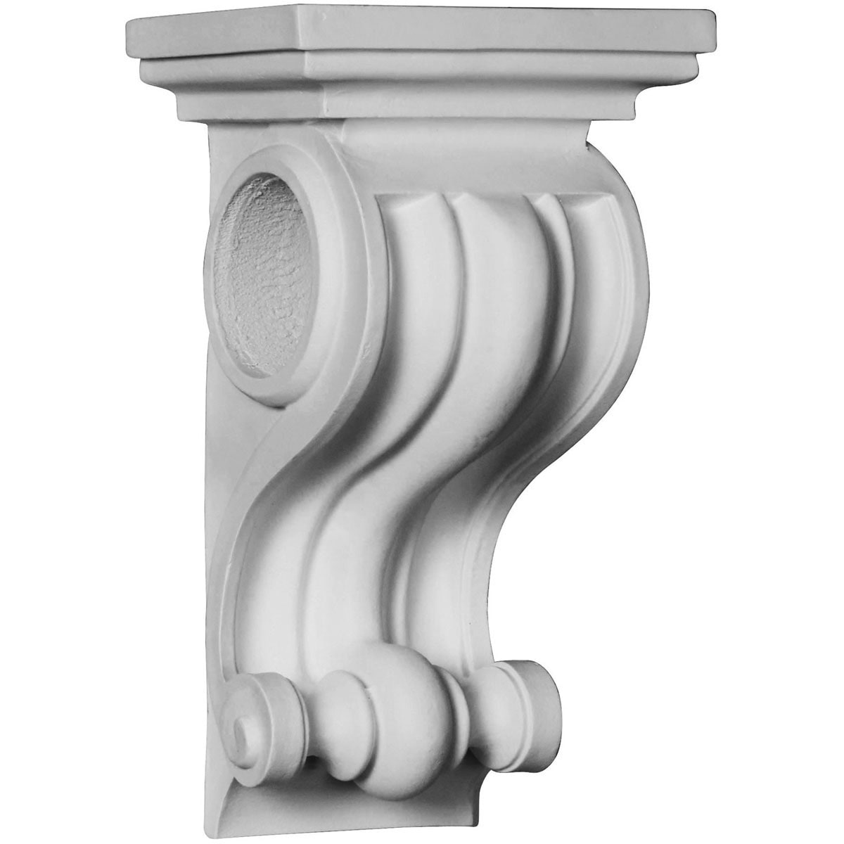 Ekena Millwork COR05X04X09LI 5.125-in x 3.75-in x 8.875-in Primed White Urethane Paintable Corbel