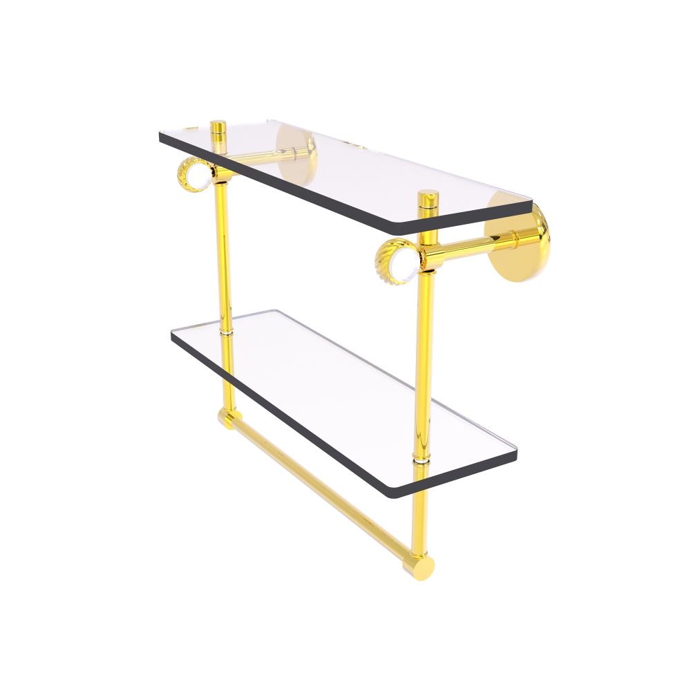 Allied Brass Clearview Polished Brass 2-Tier Brass Wall Mount Bathroom ...