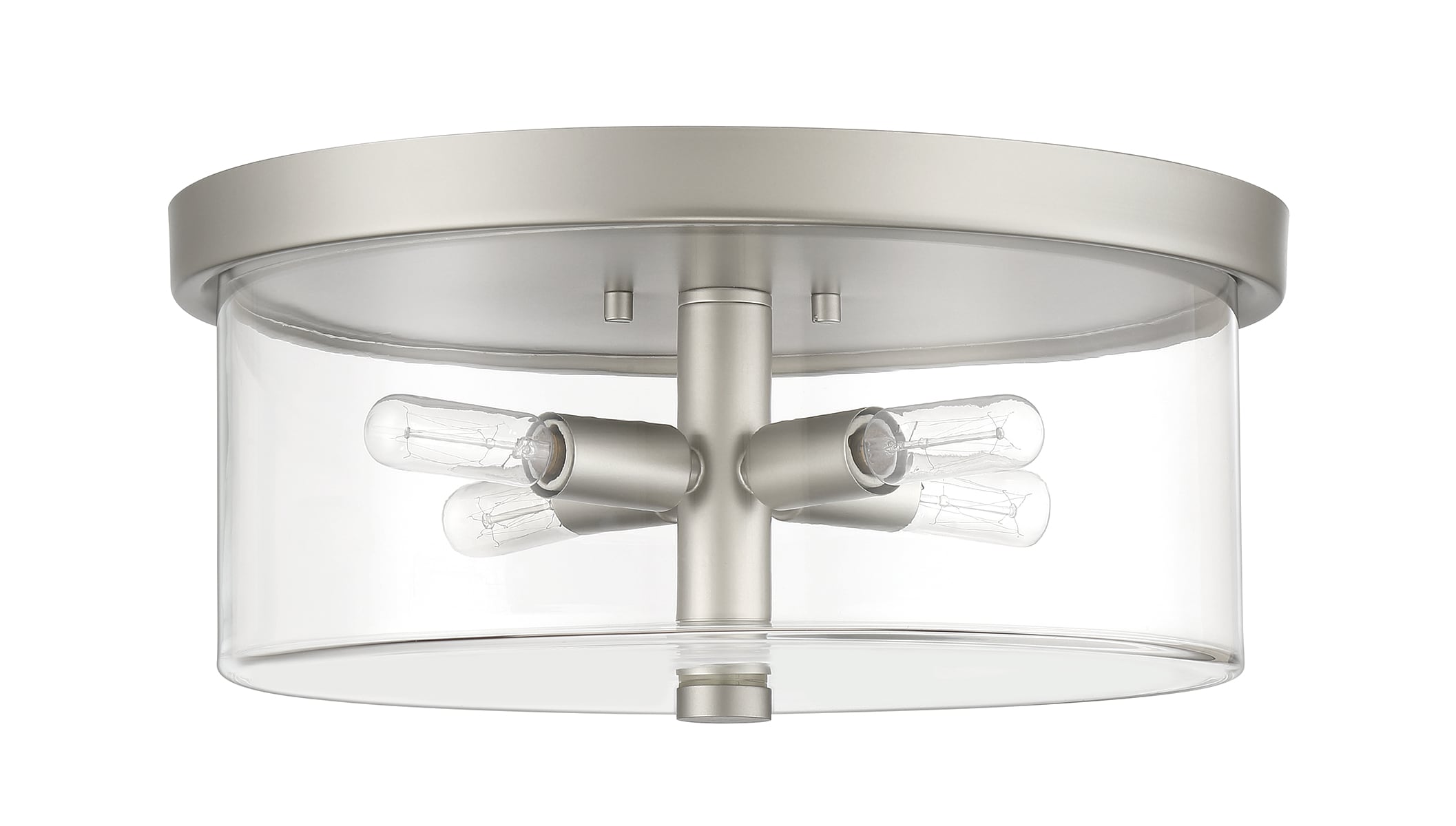 Craftmade 55684-SN Hailie 4 -Light 15-in Satin Nickel Flush Mount Light