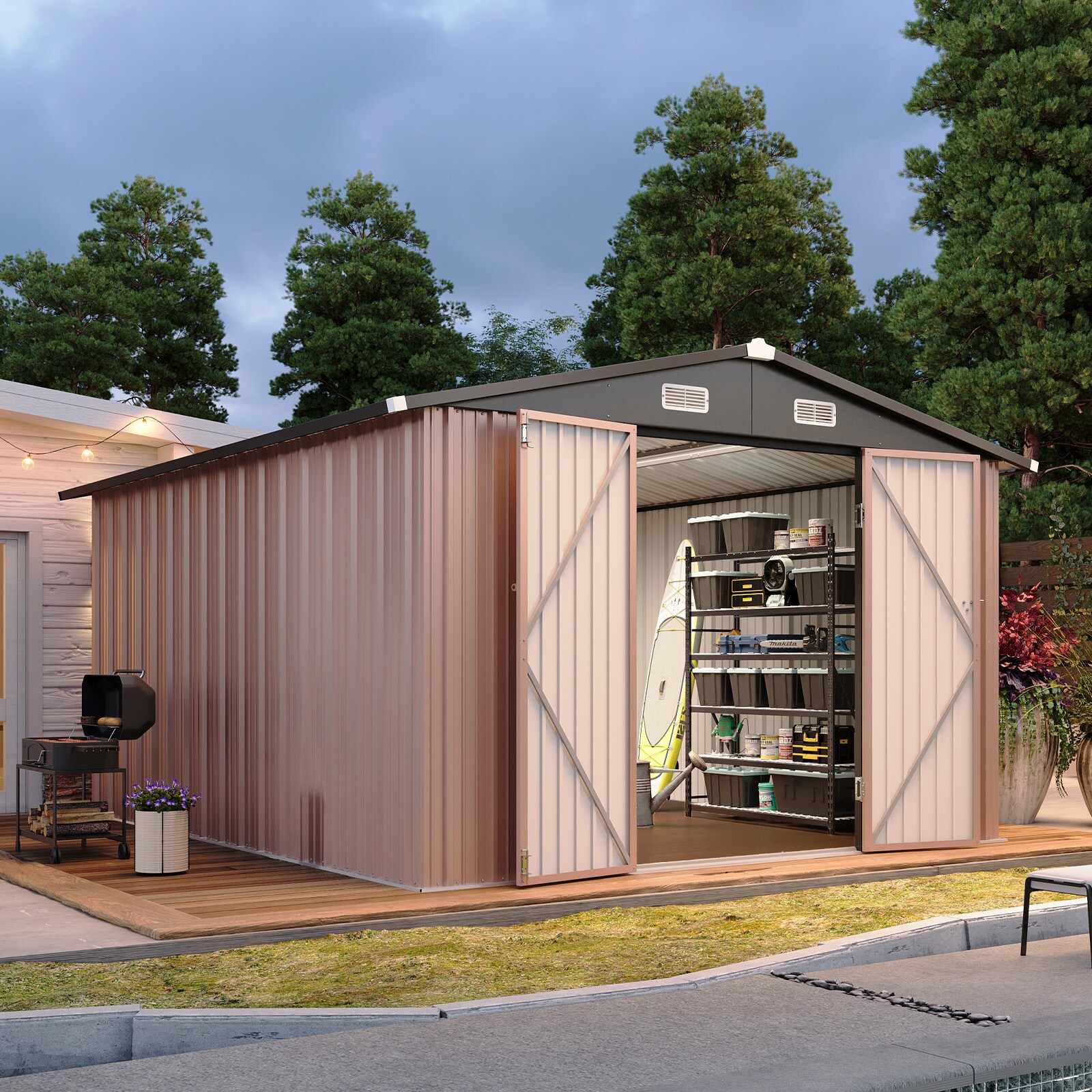 AOXUN AX-030BR46 Metal-Storage-Buildings-Sheds - View #2