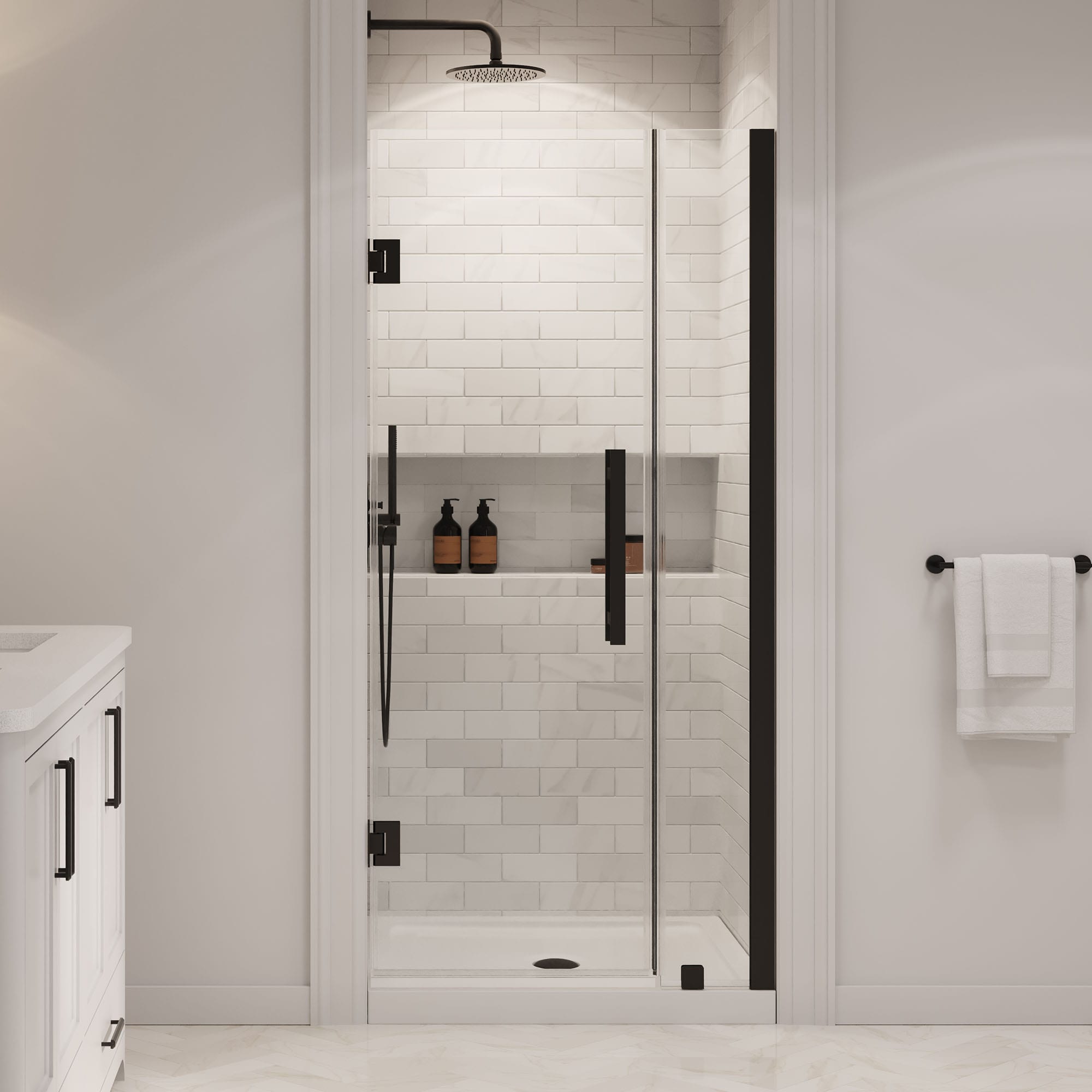 OVE Decors 15SKC-PANA36-BLK Alcove-Shower-Kit - View #3