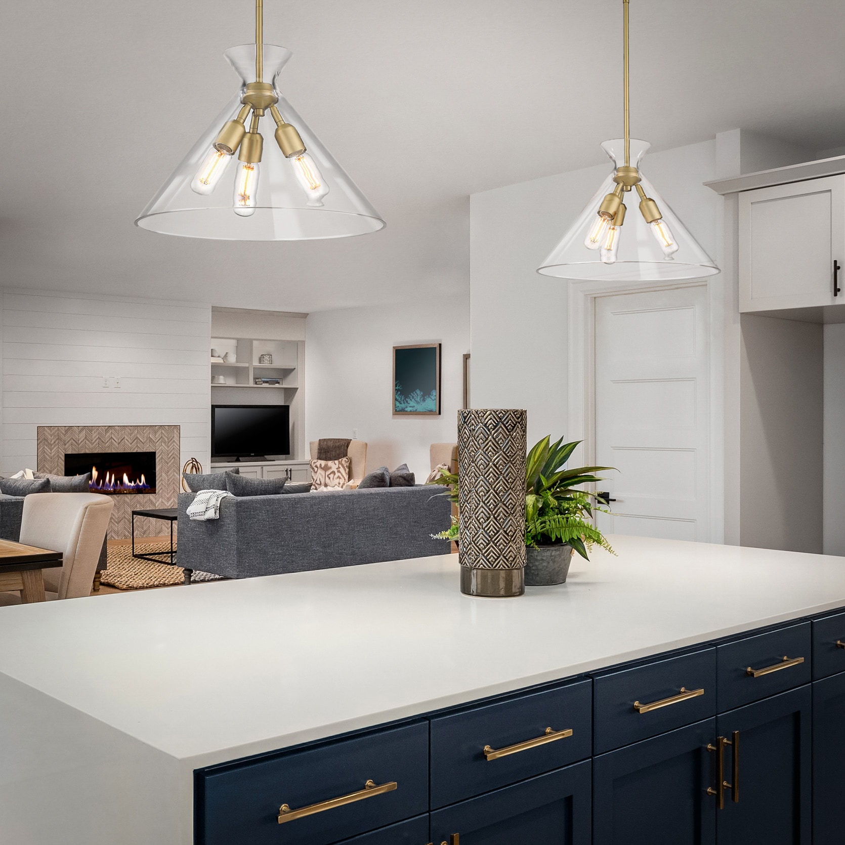Golden Lighting 0511-3P BCB-CLR Pendant-Lights - View #6