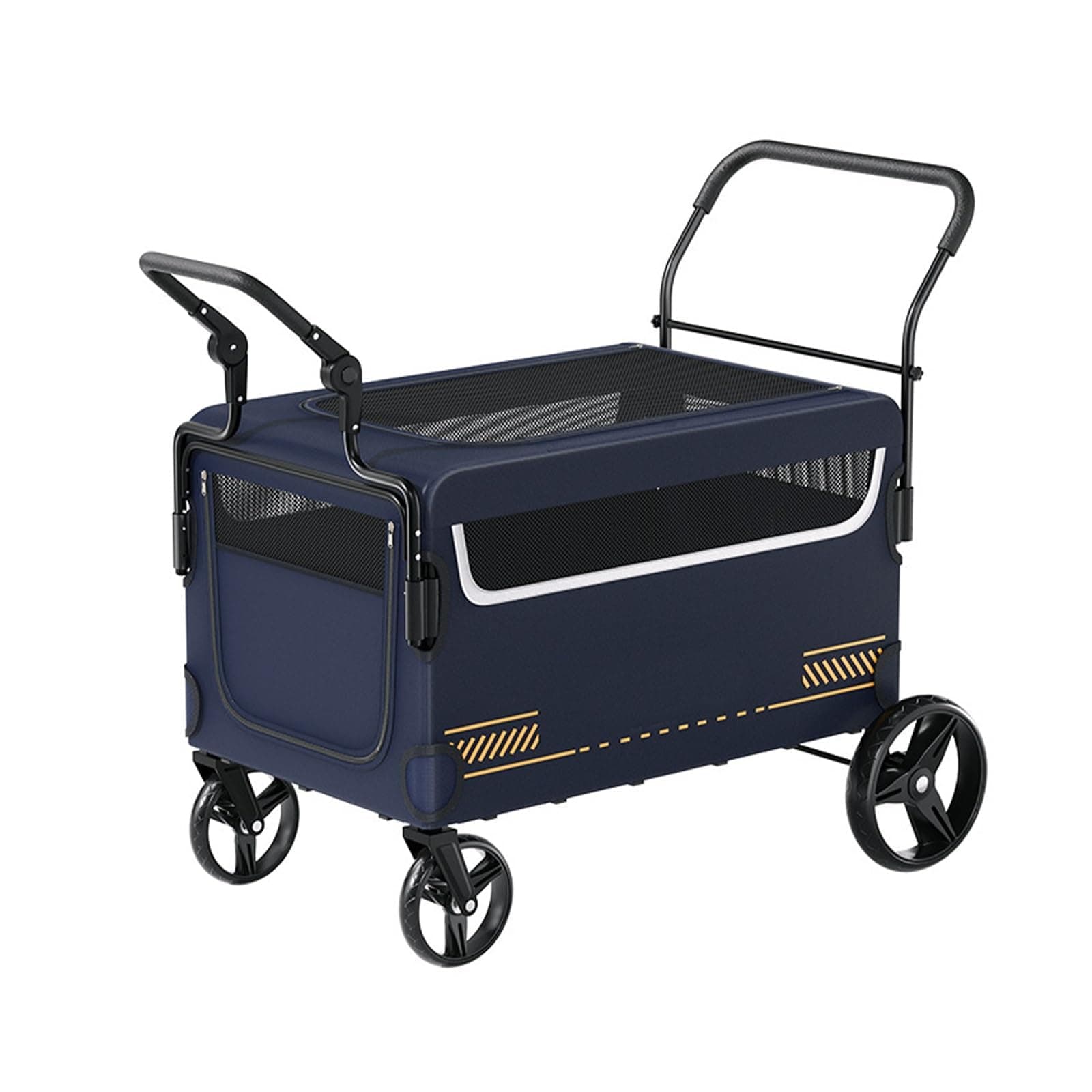 Garvee Outdoor Dog Wagon Stroller for Large Dogs Foldable 2-in-1 Push-Pull All Terrain Cart with Ramp Up to 176 lbs