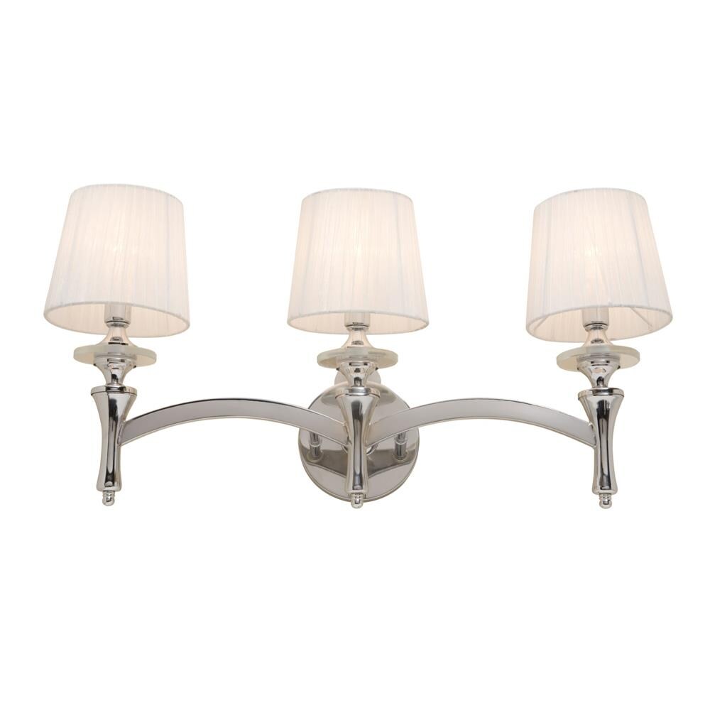 ARTCRAFT AC3833 Contempra 24-in 3-Light Chrome Transitional Vanity Light