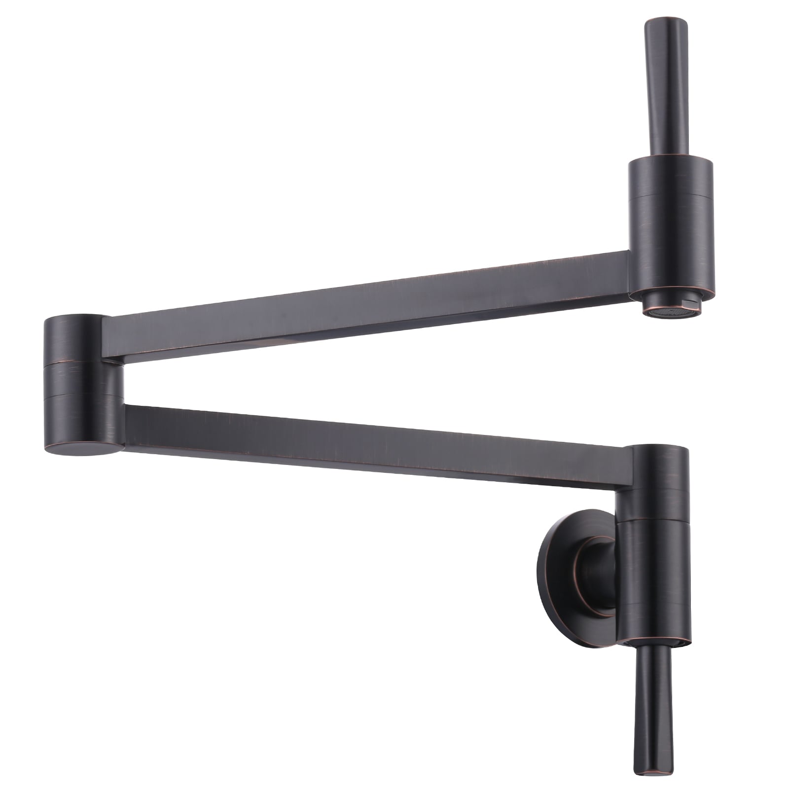 WOWOW 2311300RB Oil Rubbed Bronze Double Handle Wall-mount Pot Filler Kitchen Faucet