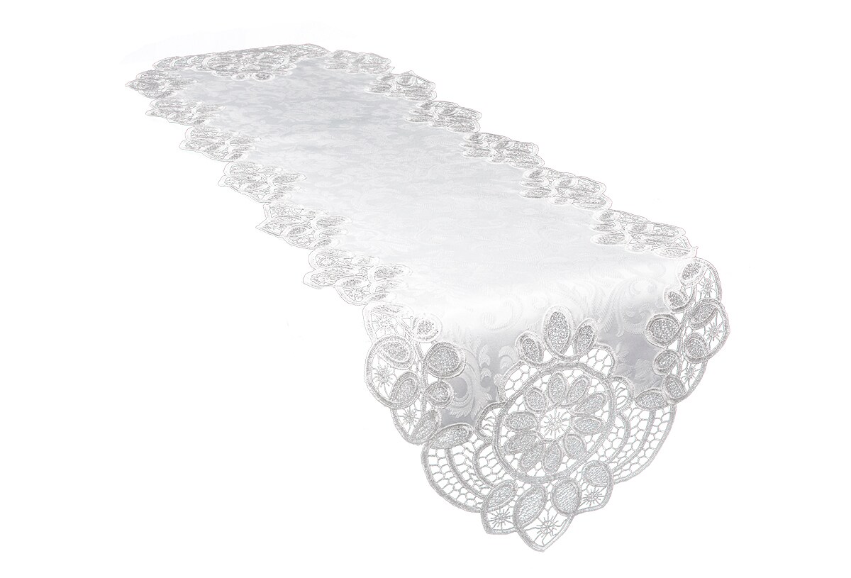 XIA Home Fashions XD171901553WHITE White Table Runner