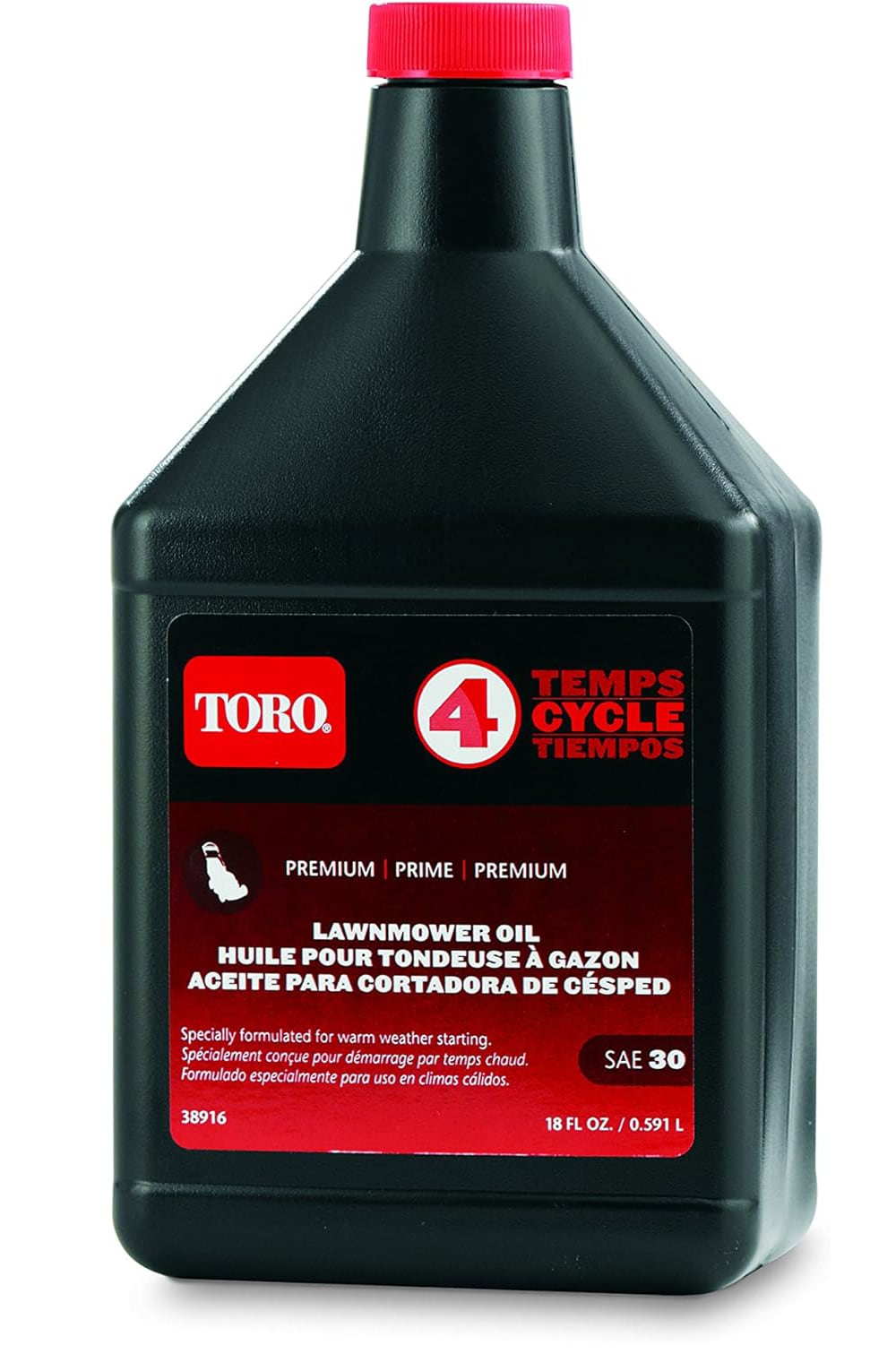 Toro 38916A SAE 30 4-Cycle Lawn Mower Engine Oil 18 oz 12 pk