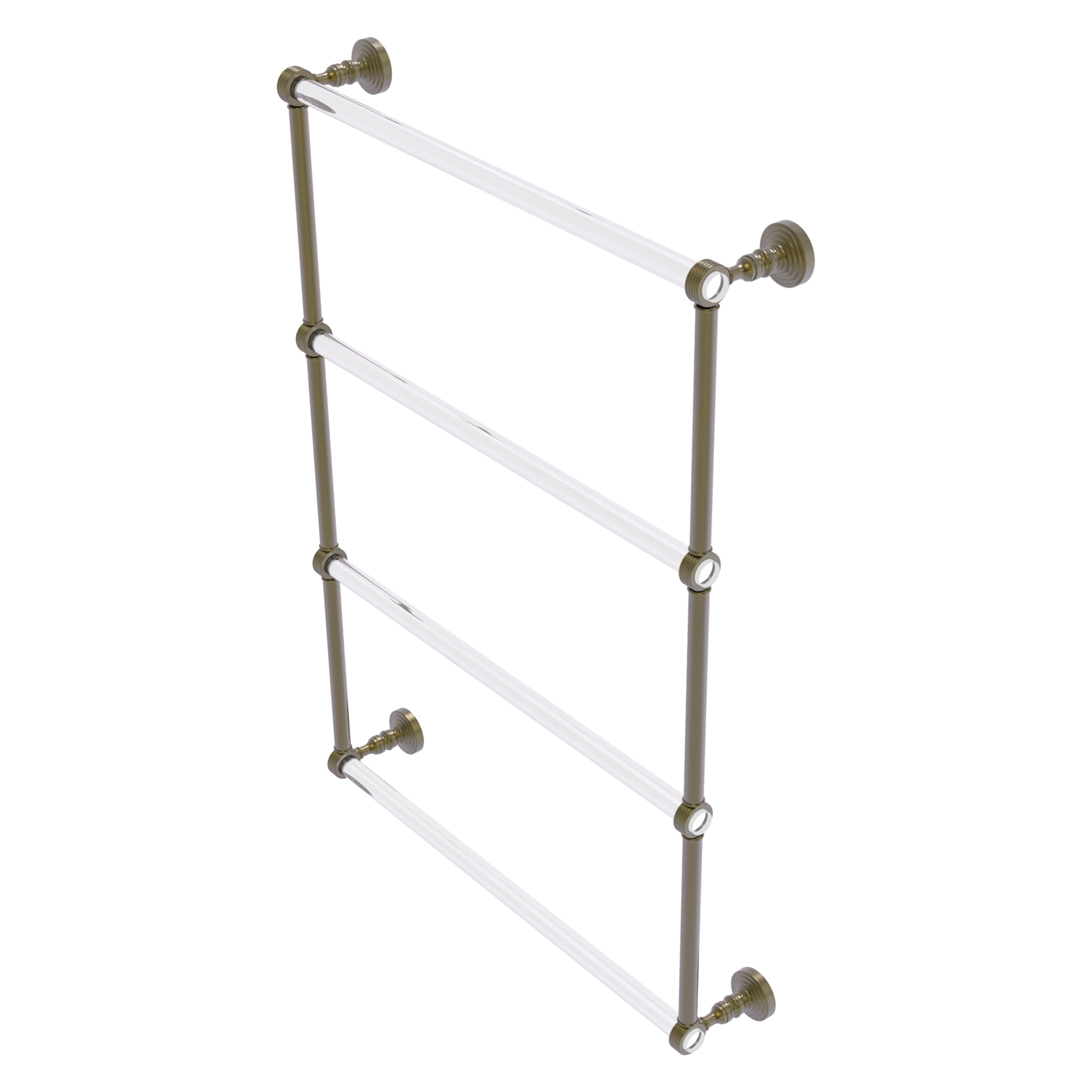 Allied Brass PG-28G-24-ABR Pacific Grove 24-in double Antique Brass Wall mount 4-tier Towel Bar