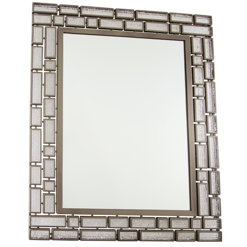 Varaluz 255A02NB Harlowe 27.5-in W x 0.75-in H Rectangle New Bronze Framed Wall Mirror