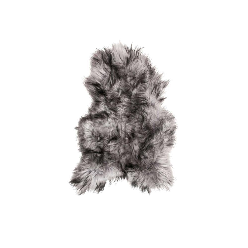 HomeRoots 4000294261 2 x 3 (ft) Rag Sheepskin Metallic Silver Irregular Indoor Animal print Vacuum regularly Area rug