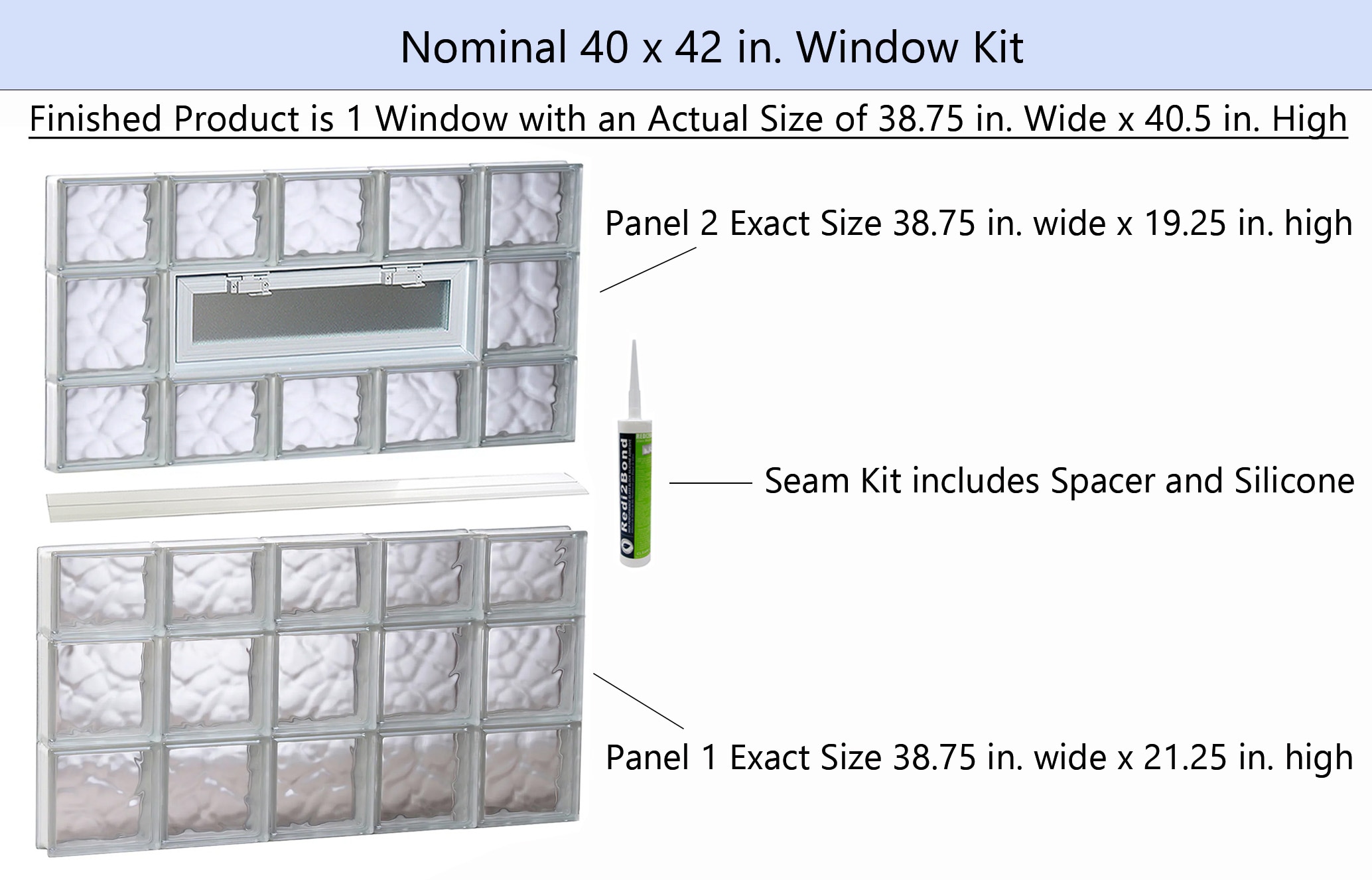 REDI2SET V4042DC Glass-Block-Windows - View #2