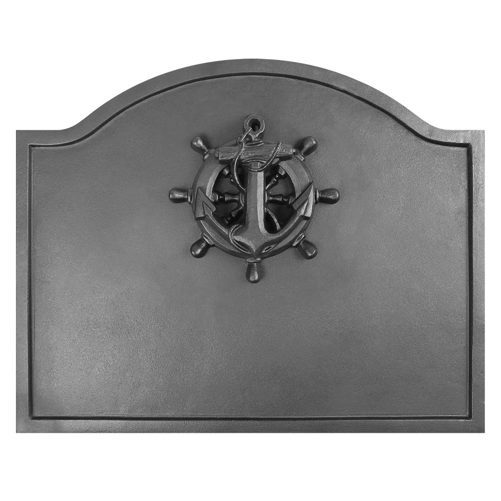 Minuteman International Minuteman International Large Cast Iron Nautical Fireback, 22.5 -in Long, Black CFB-19 Uae Electronic uaeelectronic.com