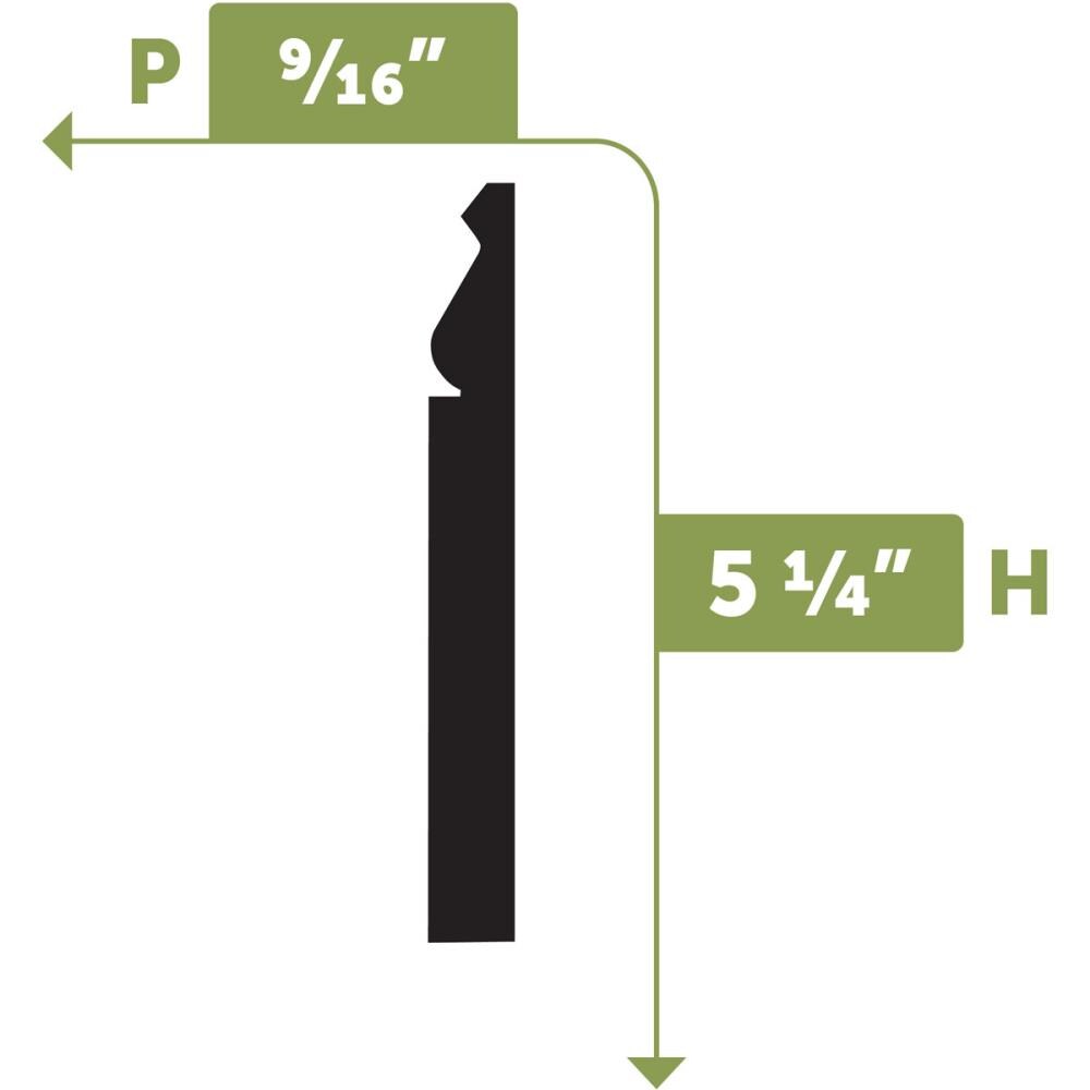 Ekena Millwork BBDFWM610X144 Baseboard-Moulding - View #2