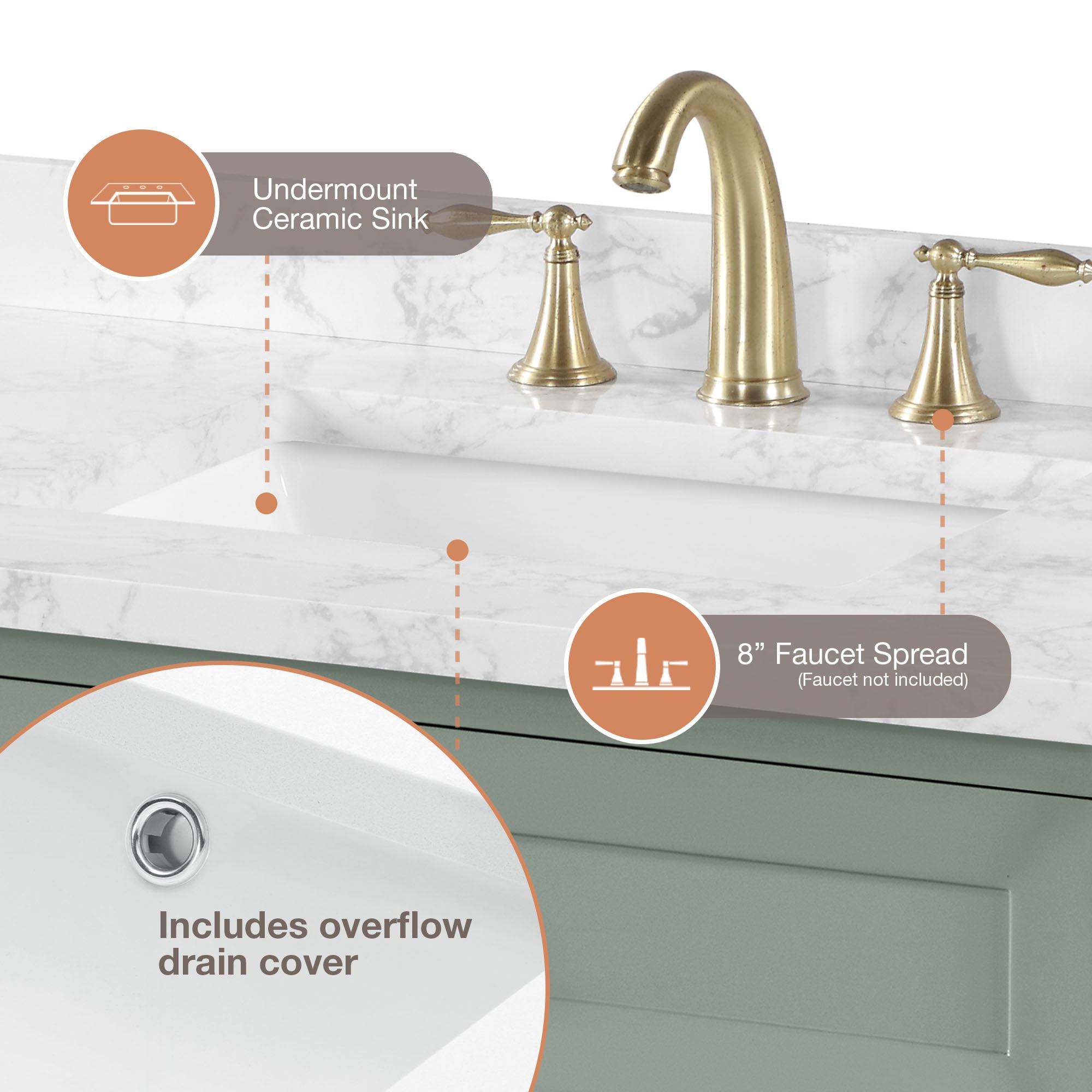 allen + roth LANCASHIRE 36SG Bath-Vanity-Combo - View #5