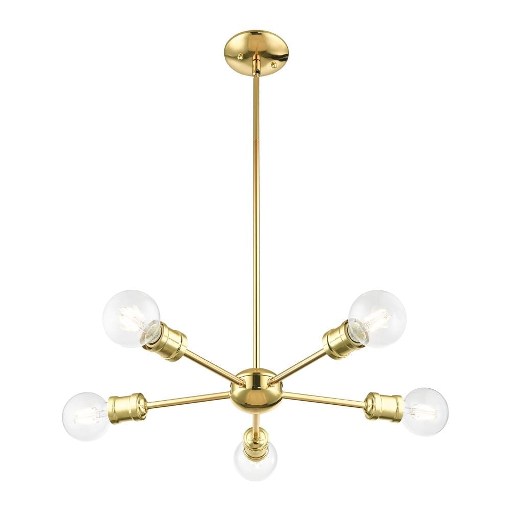 Lansdale Polished Brass 5-Light Sputnik Chandelier