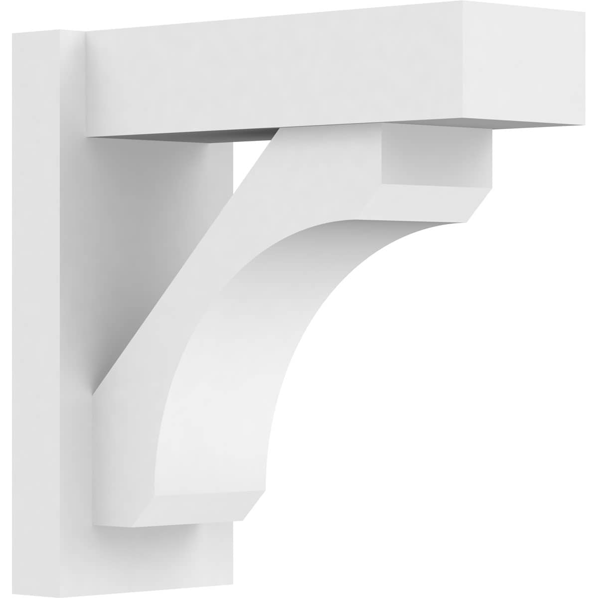 Ekena Millwork OUTP07X16X16LEC05 7-in W X 16-in D X 16-in H Legacy Architectural Grade PVC Outlooker with Block Ends