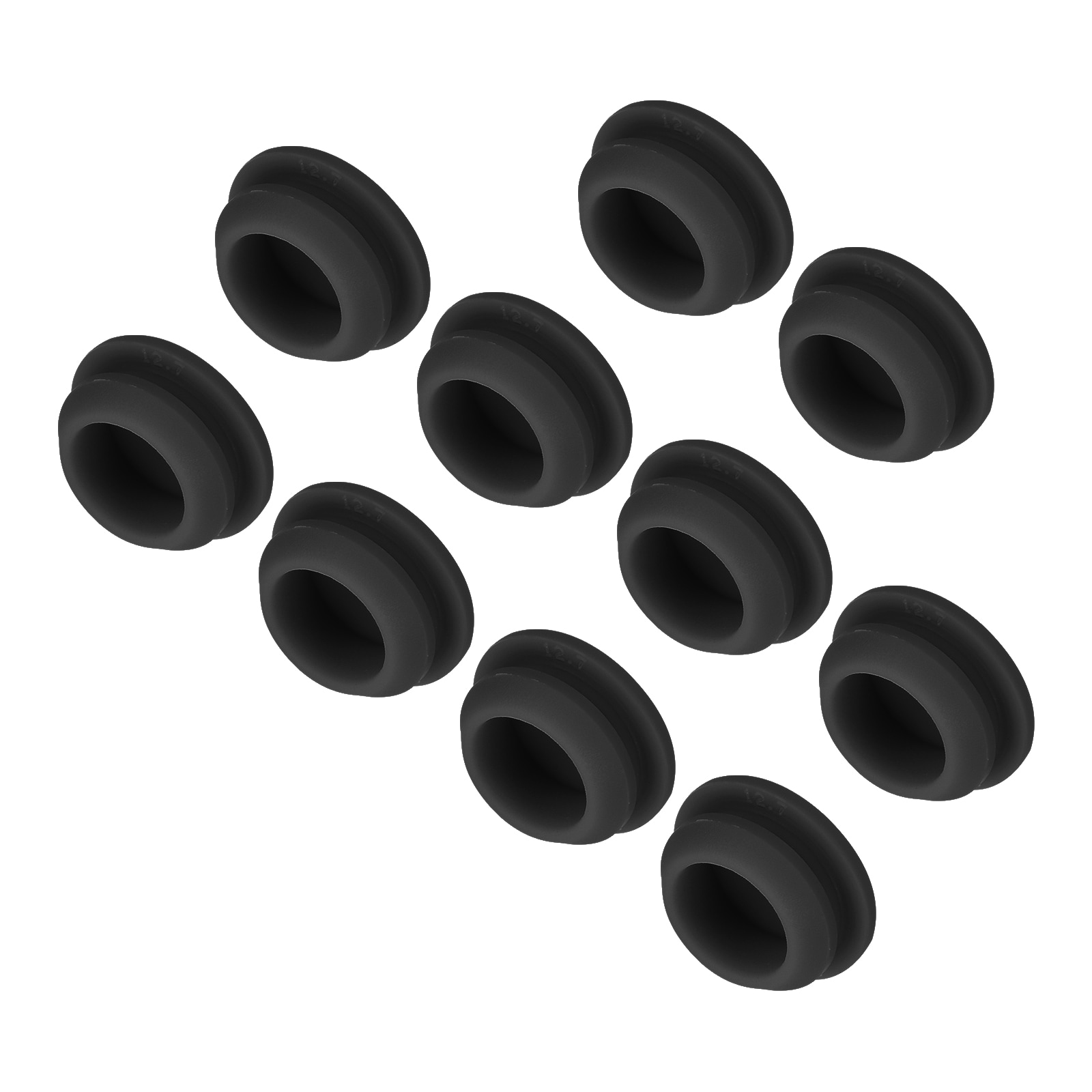 Unique Bargains 10pcs Silicone Snap in Locking Hole Plugs 12.5mm/0.5 Inch Mounting Diameter Narrow Groove Width 2mm Panel Seal Cover Round for Kitchen Bulkheads Waterproof Sealing Plugs Black #S26031601UX0264