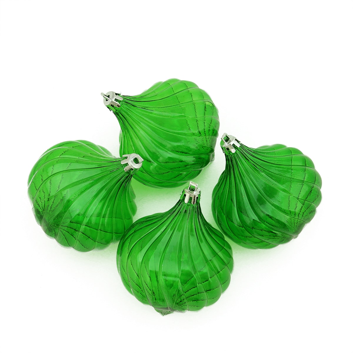 Northlight 31756482 4 -Pack Green Onion Standard Indoor Ornament set Shatterproof